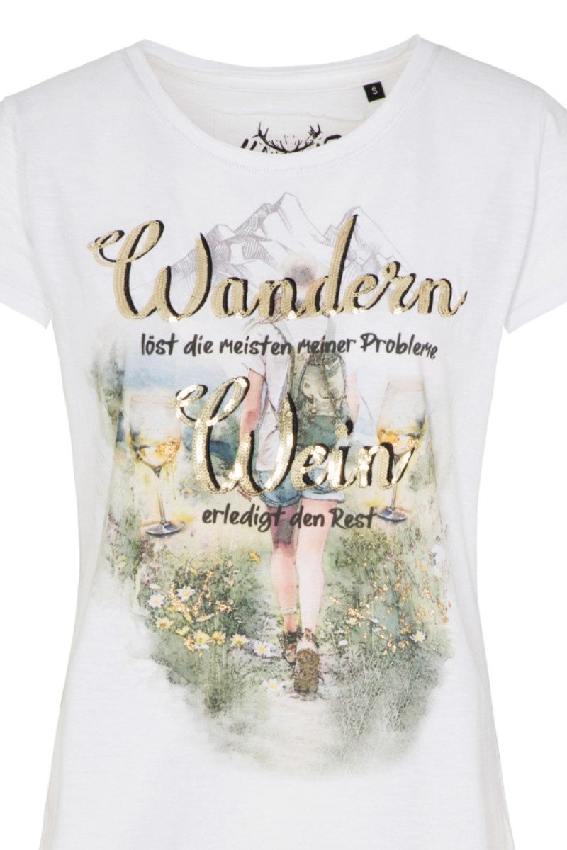 Hangowear Trachtenshirt Trachtenshirt Damen - BAILEY - weiß