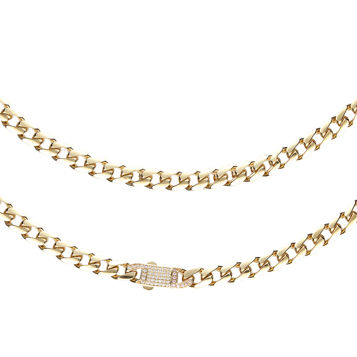 Goldkette JB Edle Goldkette Panzerkette 585 - 14 K Gold 8,6 mm 51 cm
