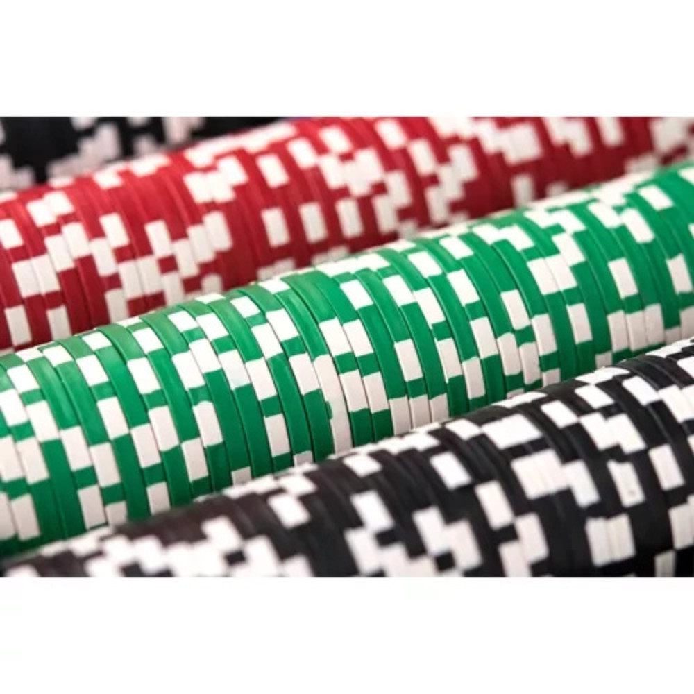 MALATEC Spiel Pokerkoffer Set 500 Chips, Texas Hold'em Poker, Ideal für Texas Hold’em, Blackjack, Roulette und viele weitere Spiele