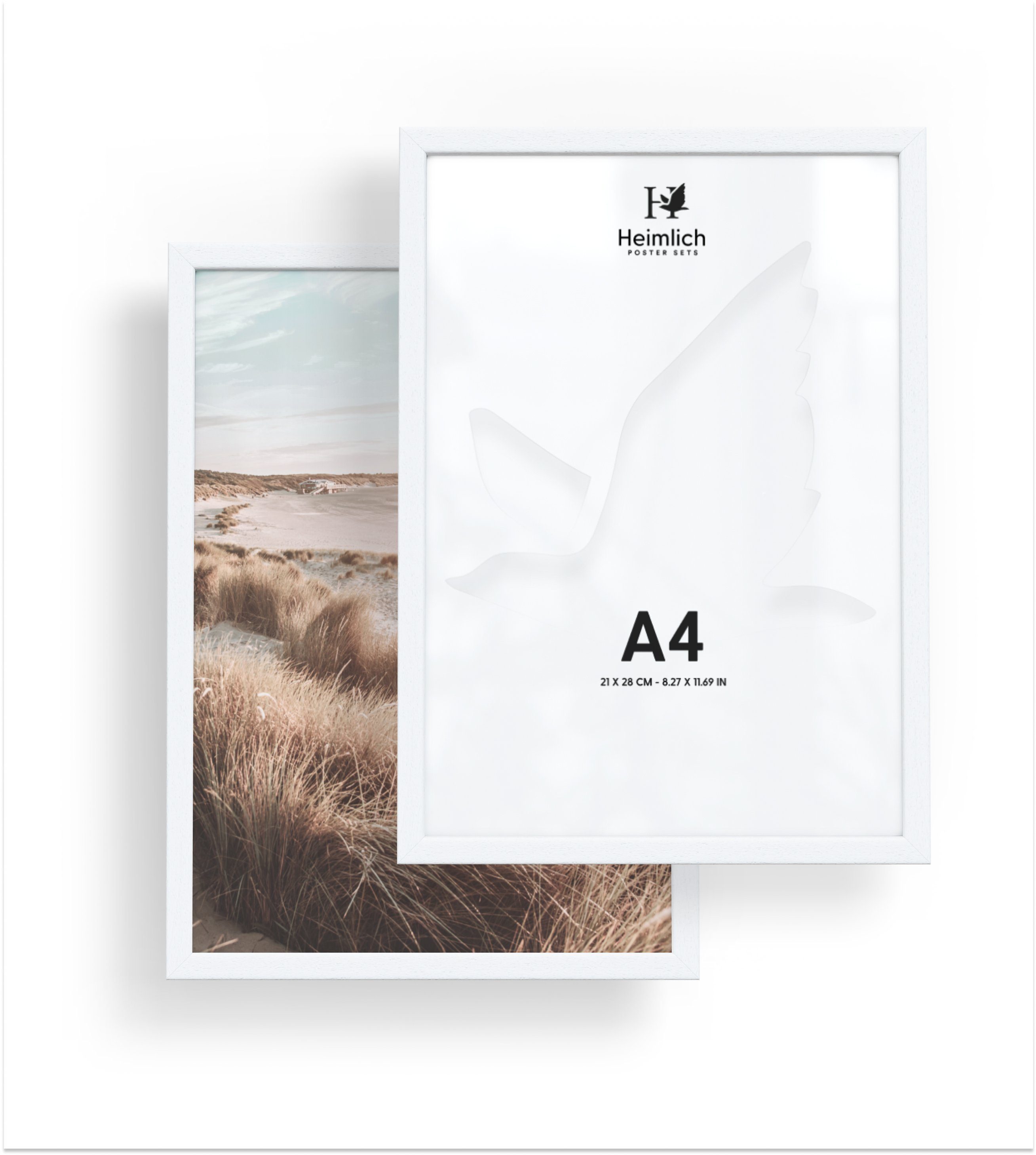 Heimlich Bilderrahmen Holz Eiche, Schwarz, Weiß günstig online kaufen