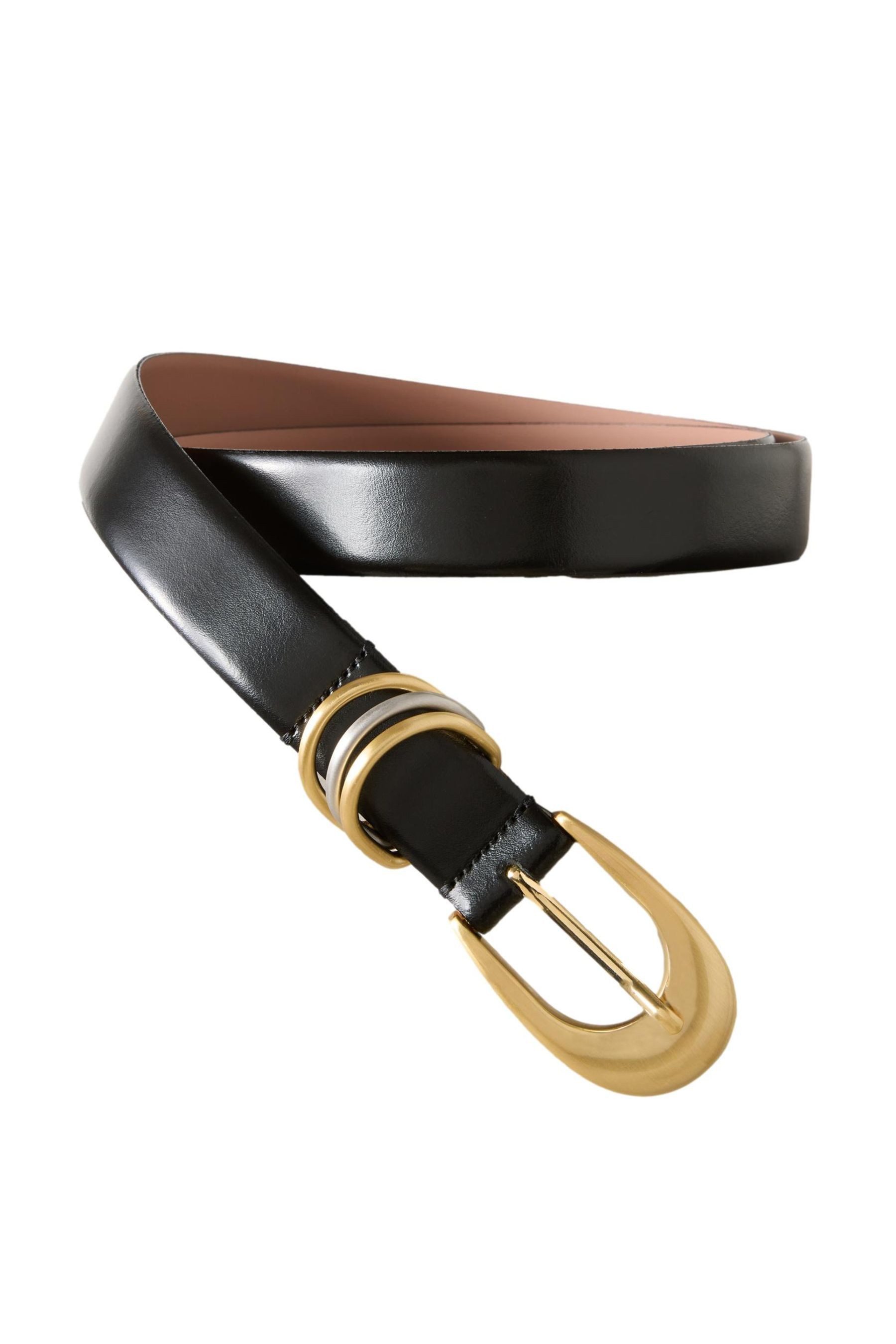 Next Ledergürtel Premium-Gürtel aus italienischem Leder mit Ringen (1-St)