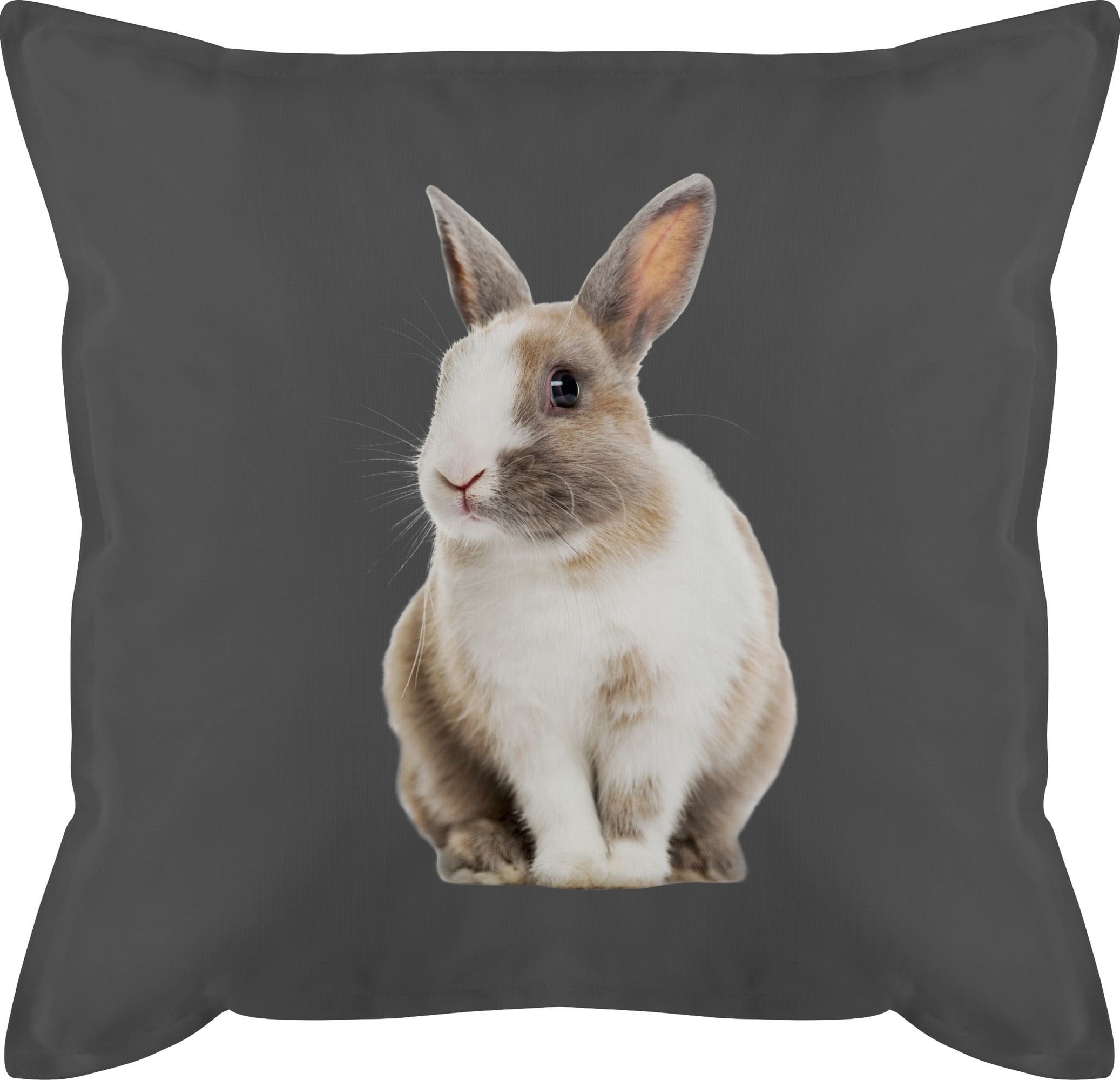 Grau 03 Shirtracer Dekokissen Hasenmotiv Ostern Hasen, Hase Osterkissen Motiv