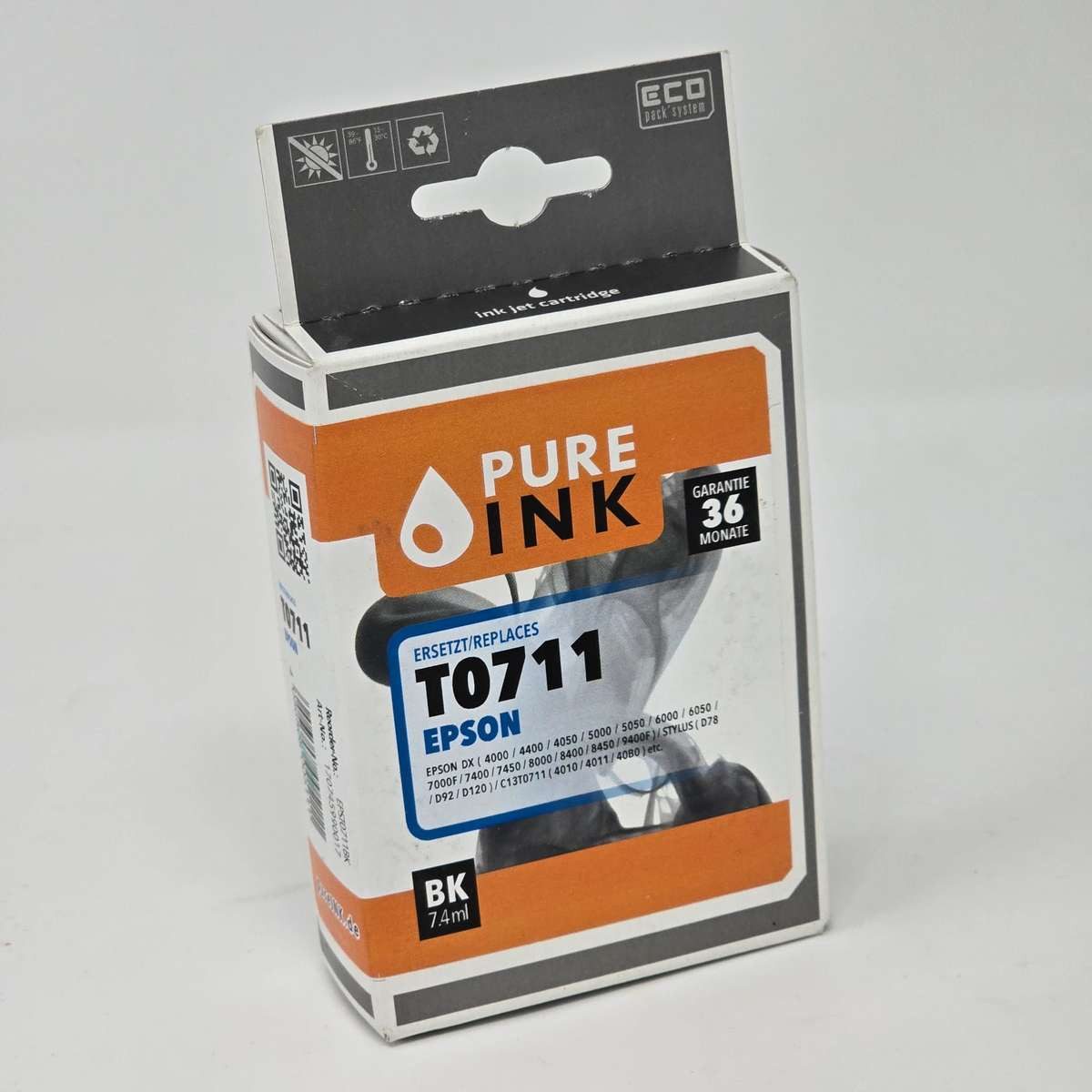Pure Ink Tintenpatronen ersetzet Epson Patrone T0711 (Gepard) black Tintenpatrone