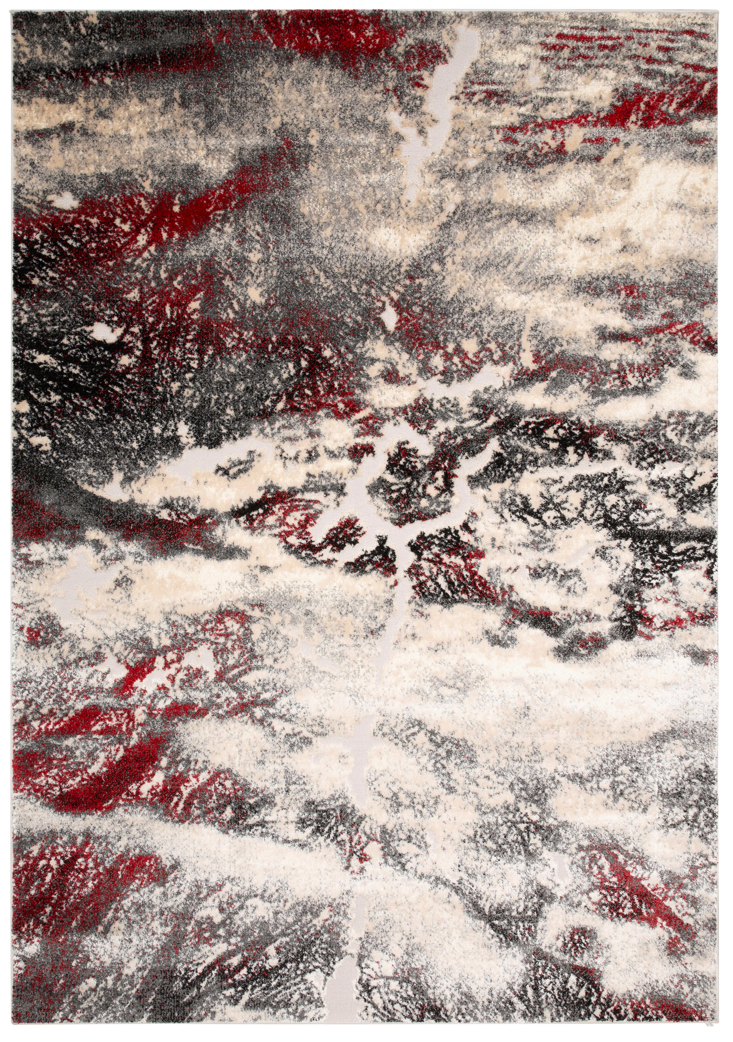 Teppich, 12 Haptik, rechteckig, - my weich Wende mm, Dario, Marmor-Design, angenehme Höhe: home, modernes rot Teppich