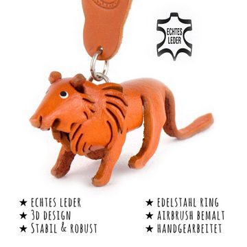 Monkimau Schlüsselanhänger Löwen Schlüsselanhänger Leder Tier Figur (Packung)