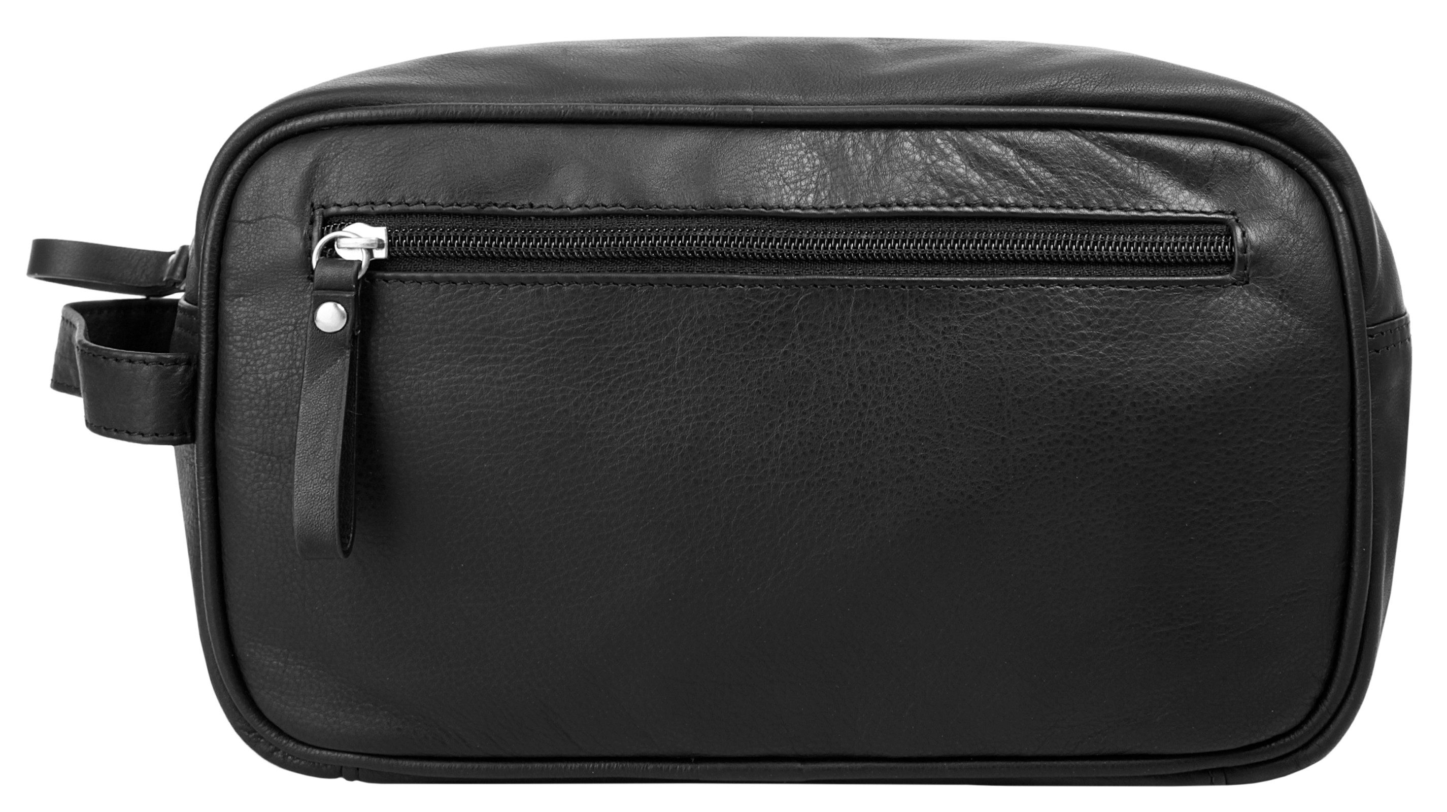 BODENSCHATZ Kulturbeutel, echt Leder