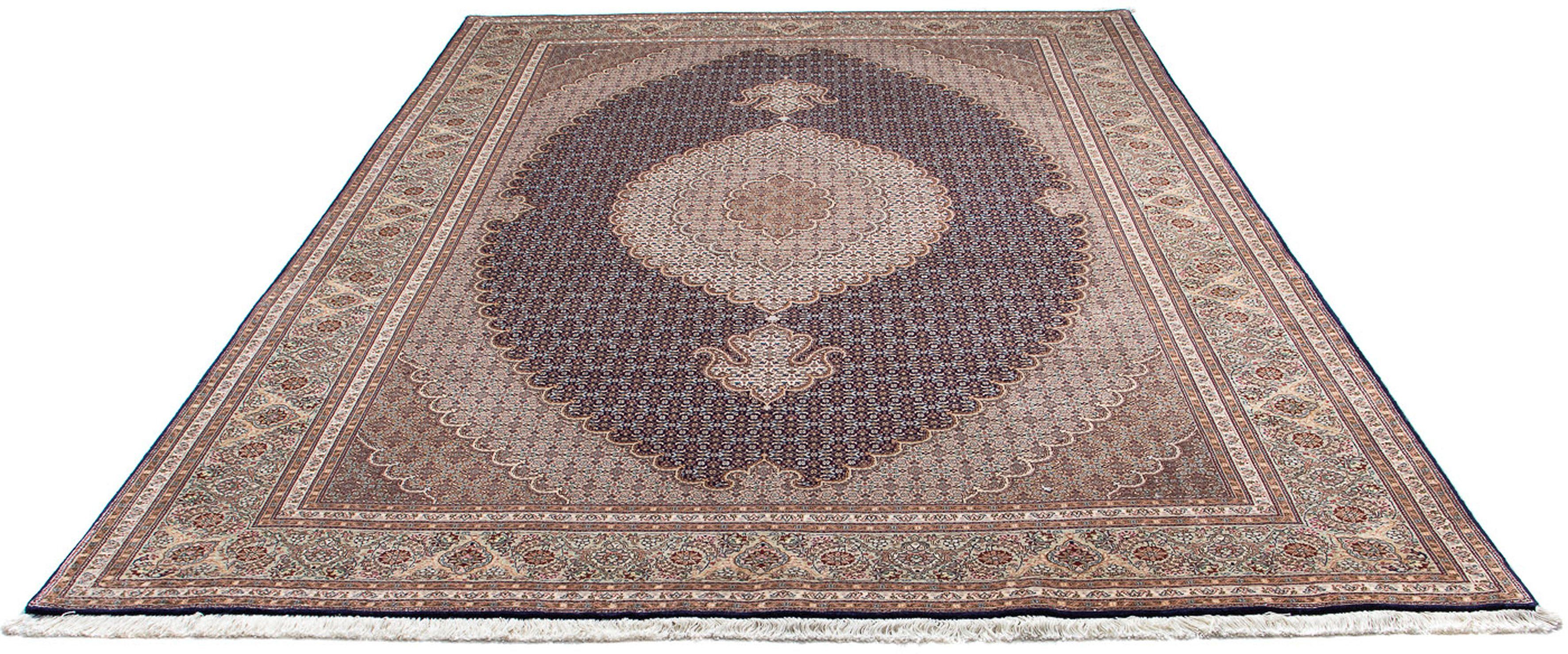 Orientteppich Perser - Täbriz - 290 x 204 cm - dunkelblau, morgenland, rechteckig, Höhe: 10 mm, Wohnzimmer, Handgeknüpft, Einzelstück mit Zertifikat