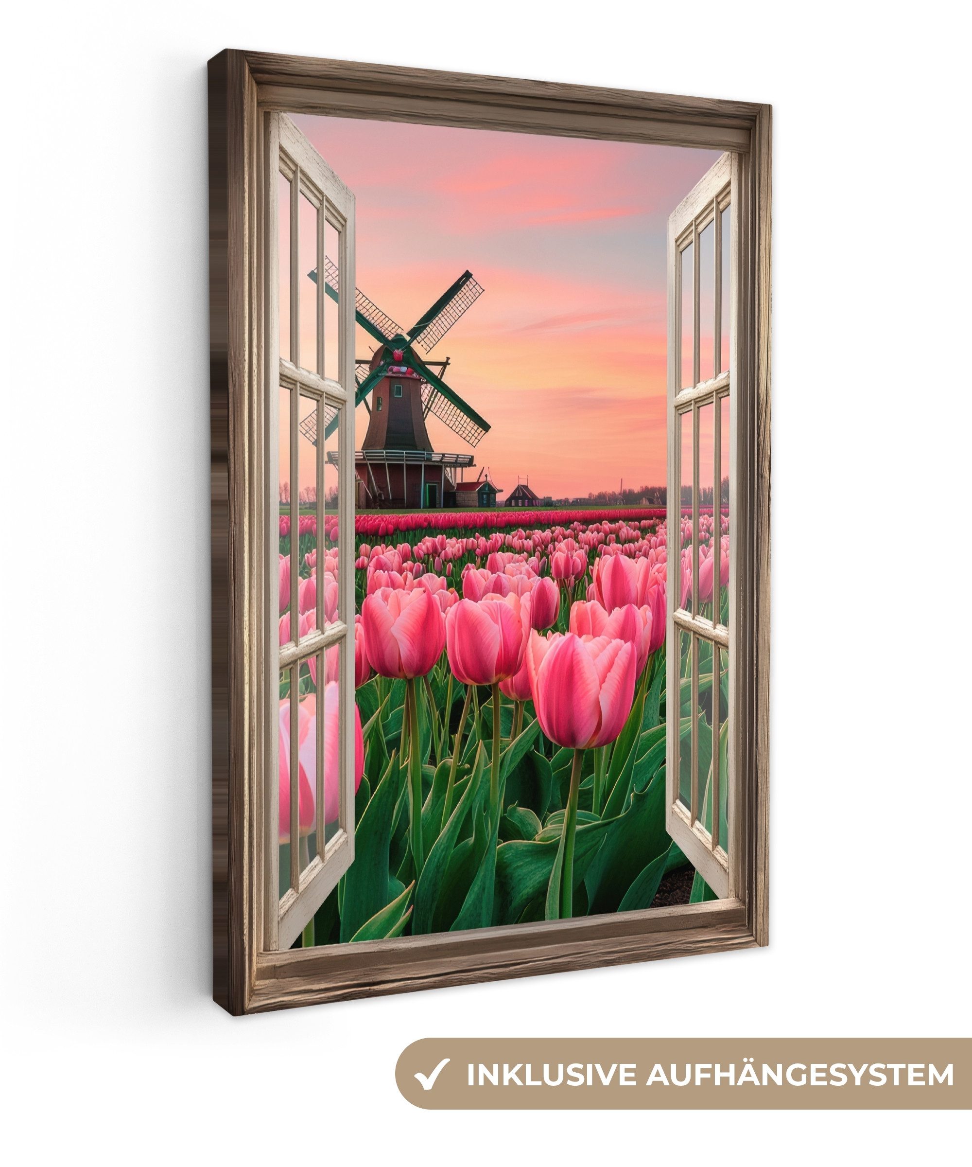 Blumen - Rosa - Windmühle