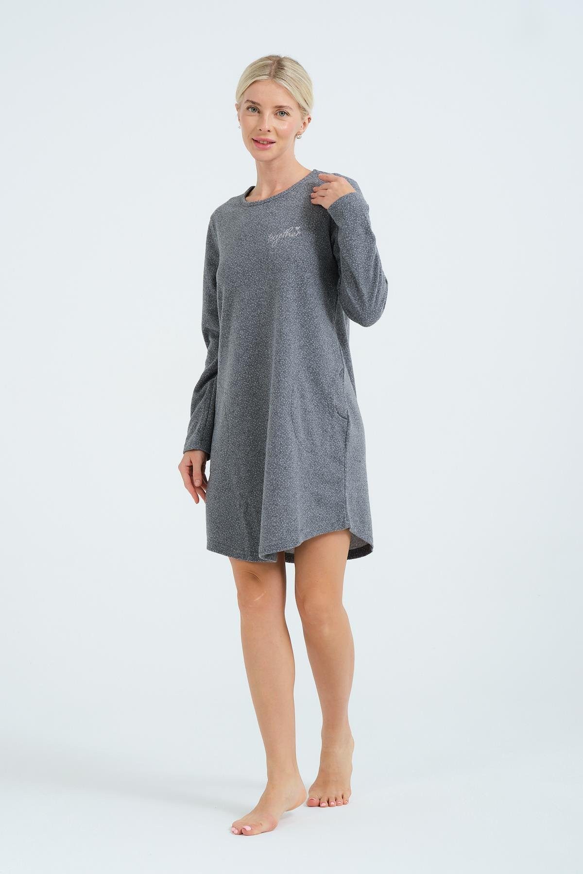 C&CITY Tunika Langarm Hauskleid