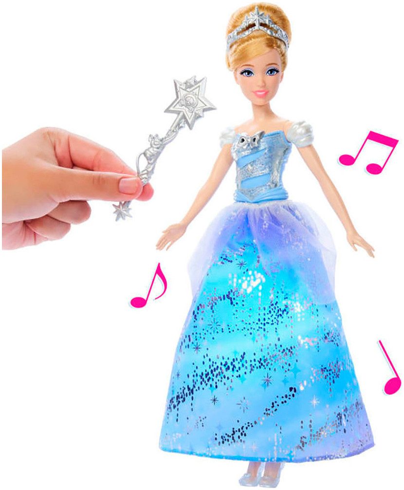 Mattel® Anziehpuppe Disney Prinzessin, Cinderella-Puppe im bezaubernden Ballkleid, mit Sound – Bild 4 von 5