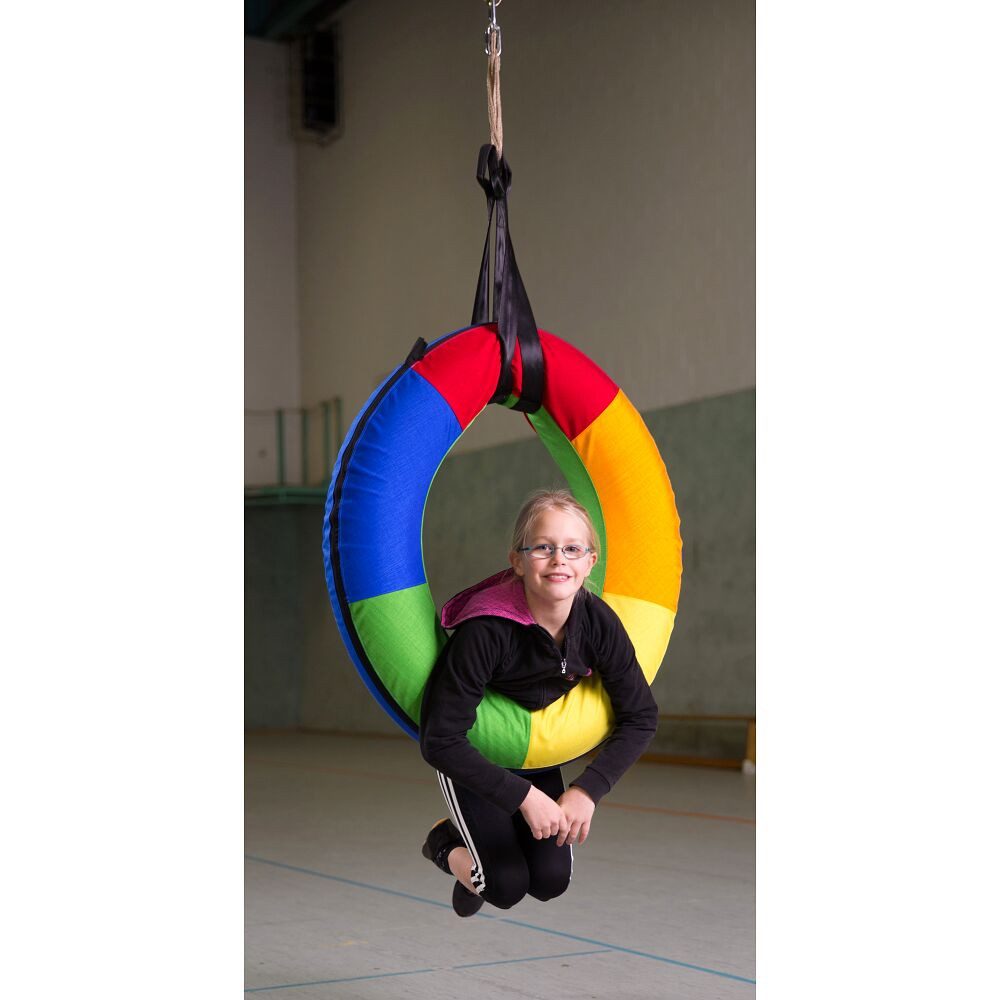 Sport-Thieme Einzelschaukel Reifenschaukel Rainbow, Ideal für Kitas, Kindergärten und Schulen