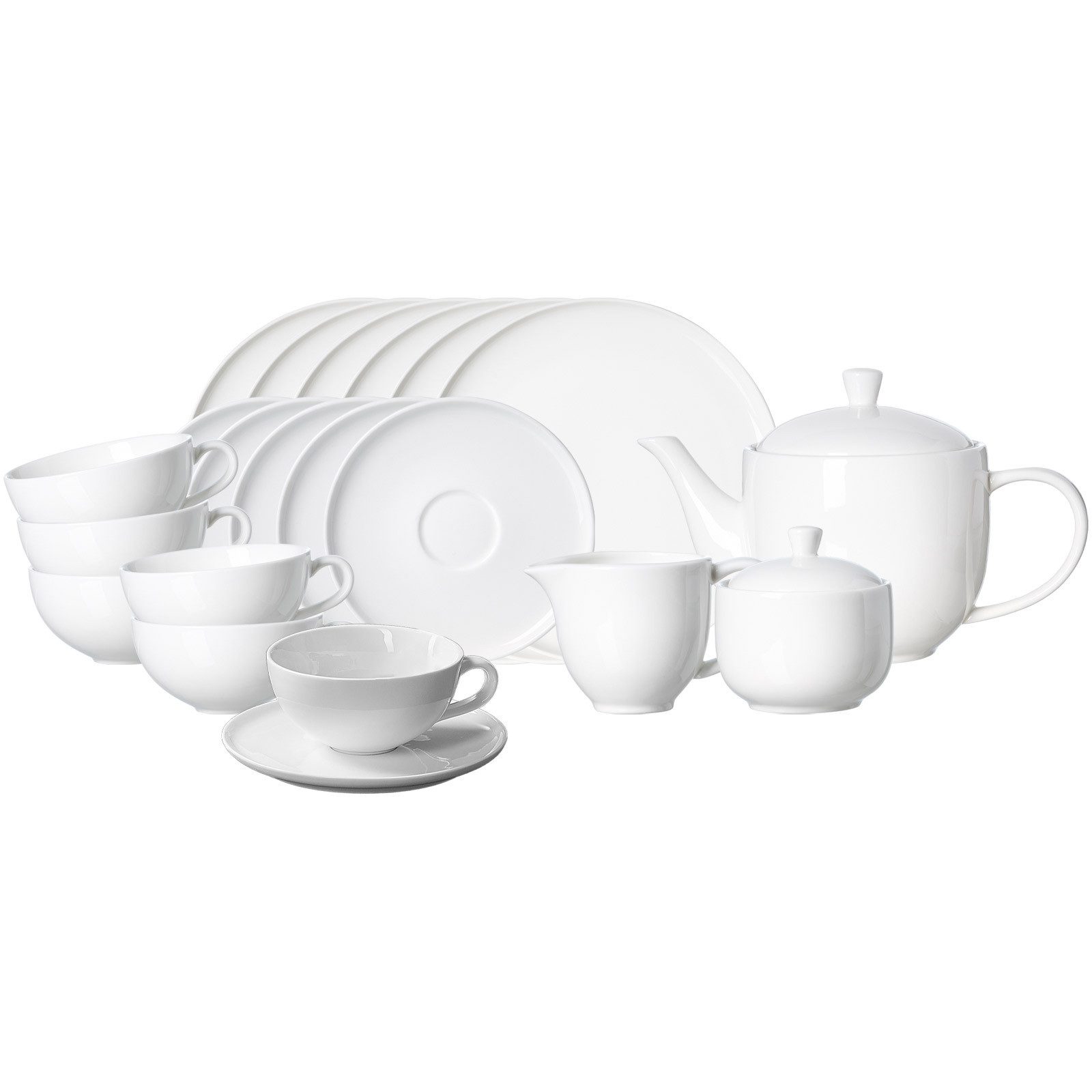 Ritzenhoff & Breker Teeservice Skagen Teeservice 21er Set (21-tlg), 6 Personen, Porzellan