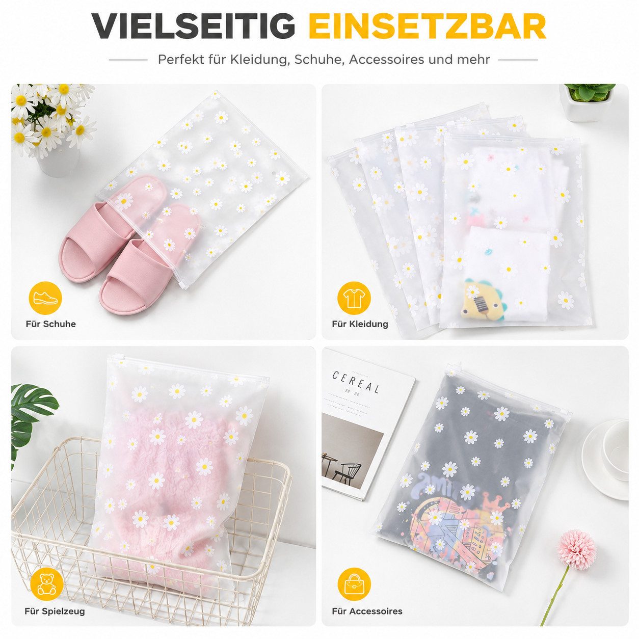 ALARA HOME Kofferorganizer 20 Stück Reise Kleidertaschen Organizer Zip Beutel Wasserdicht – Bild 5 von 5