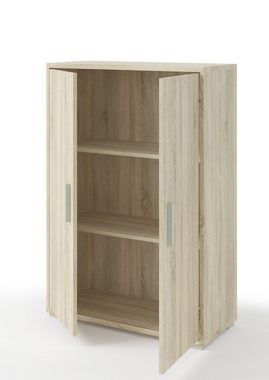 PREISBRECHER Aktenschrank Clermont (BxHxT: 79,1x114x35 cm) in Sonoma/Eiche mit 2 Türen und 3 Fächern