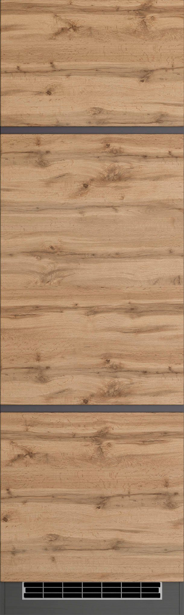 KOCHSTATION Kühlumbauschrank KS-Riesa Breite 60 cm, MDF-Fronten