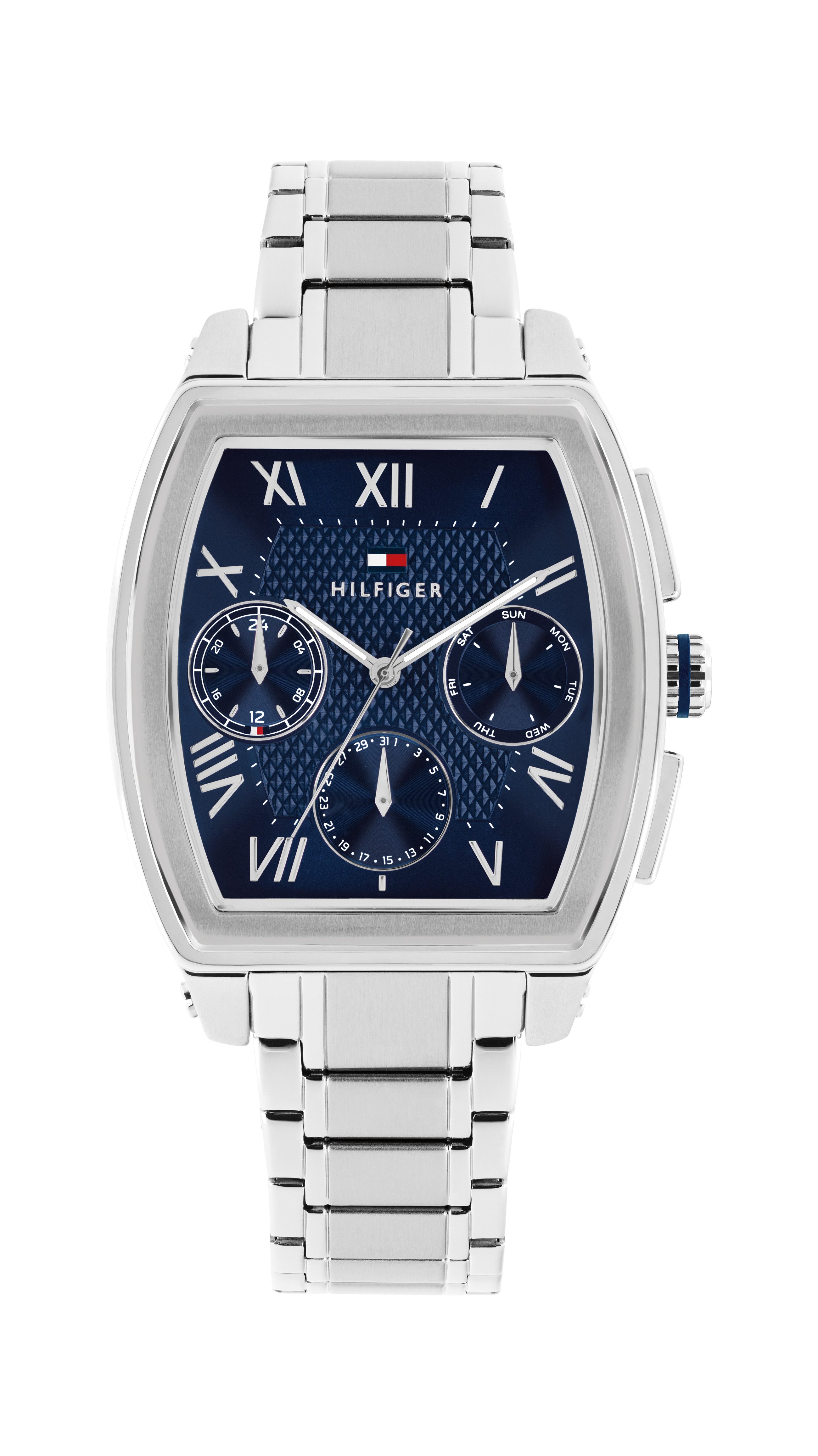 Tommy Hilfiger Multifunktionsuhr TH-OXFORD 1710763, Quarzuhr, Armbanduhr, Herrenuhr, Edelstahlarmband, analog