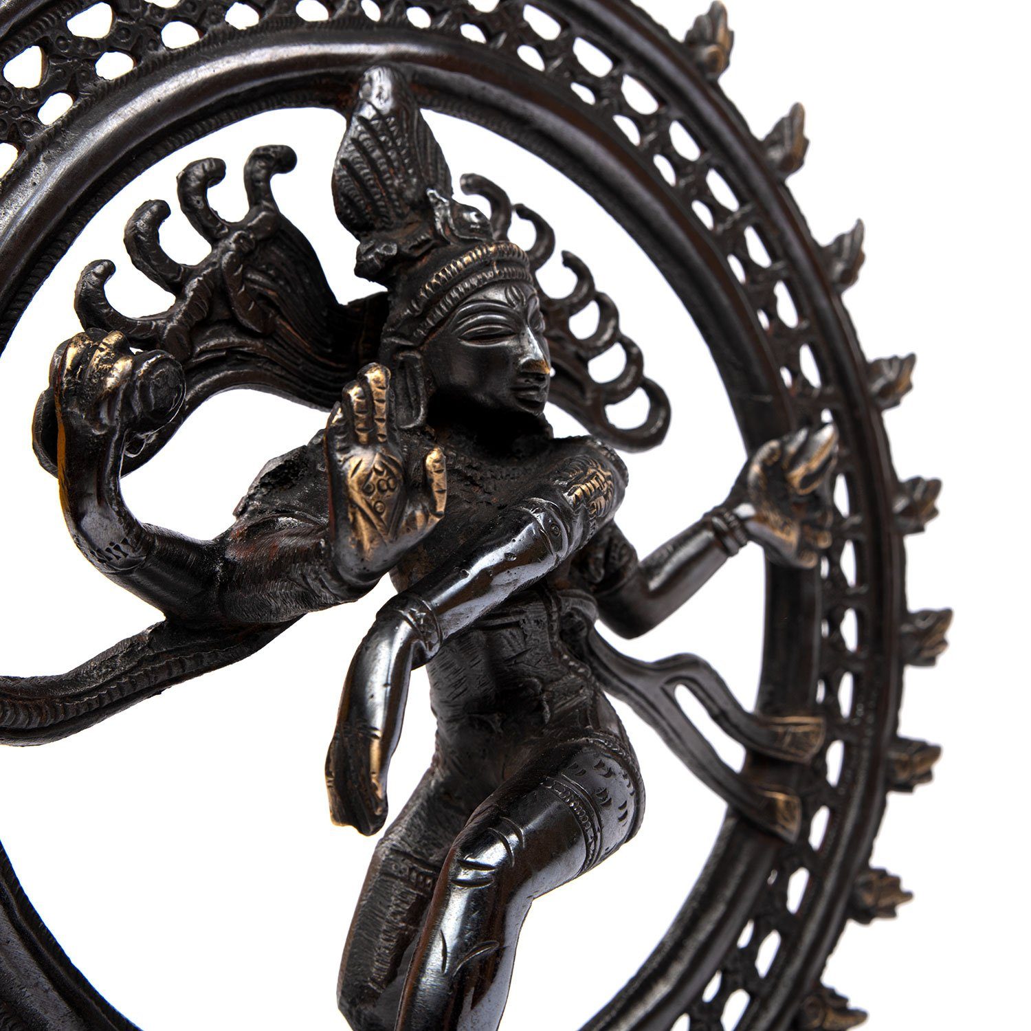 bodhi Dekofigur Nataraj Statue, 35 ca. cm, Messing schwarz