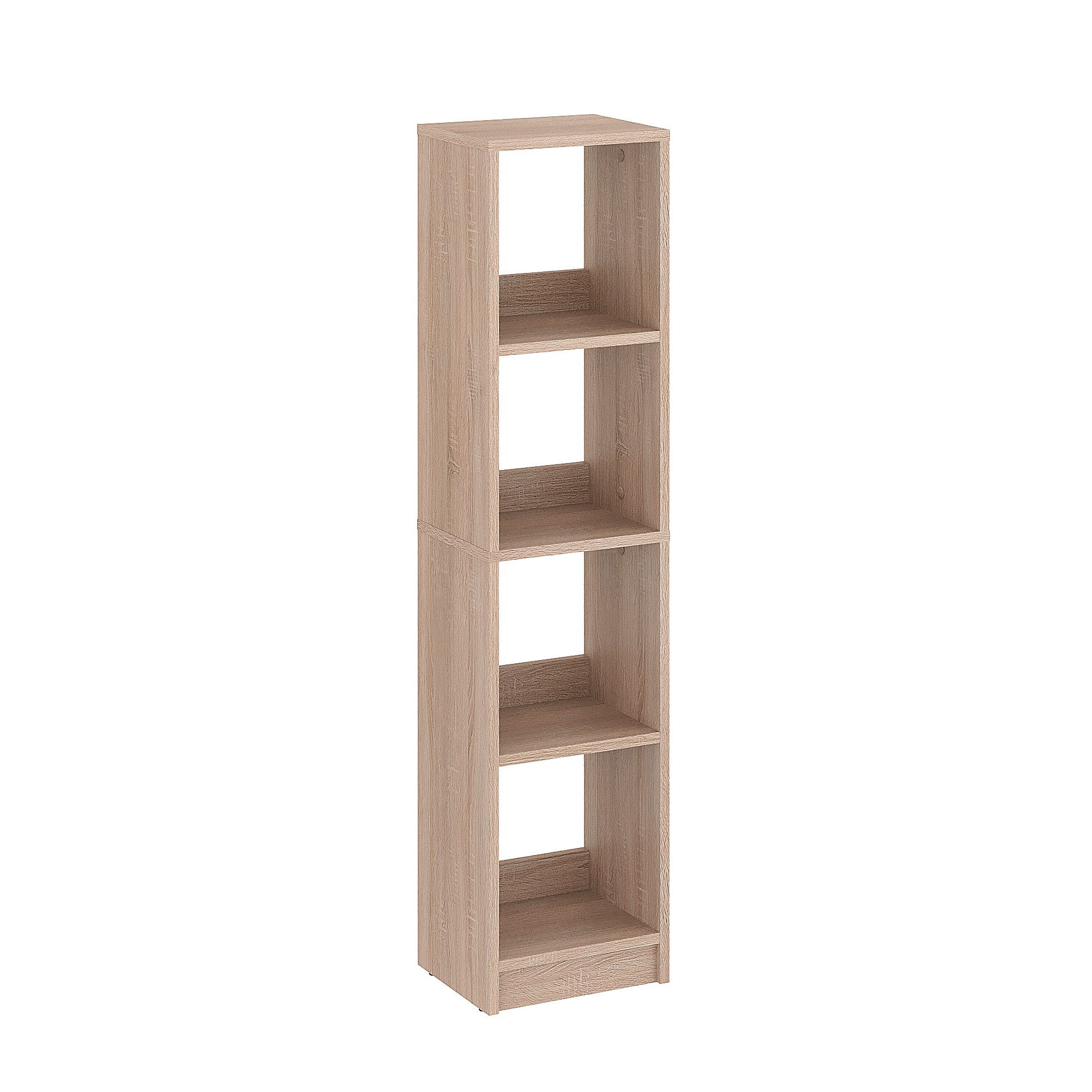 KOMTO Bücherregal LAKO Bücherregal 20-30 cm Breit, Schmales Regal mit 3-7 Fächern