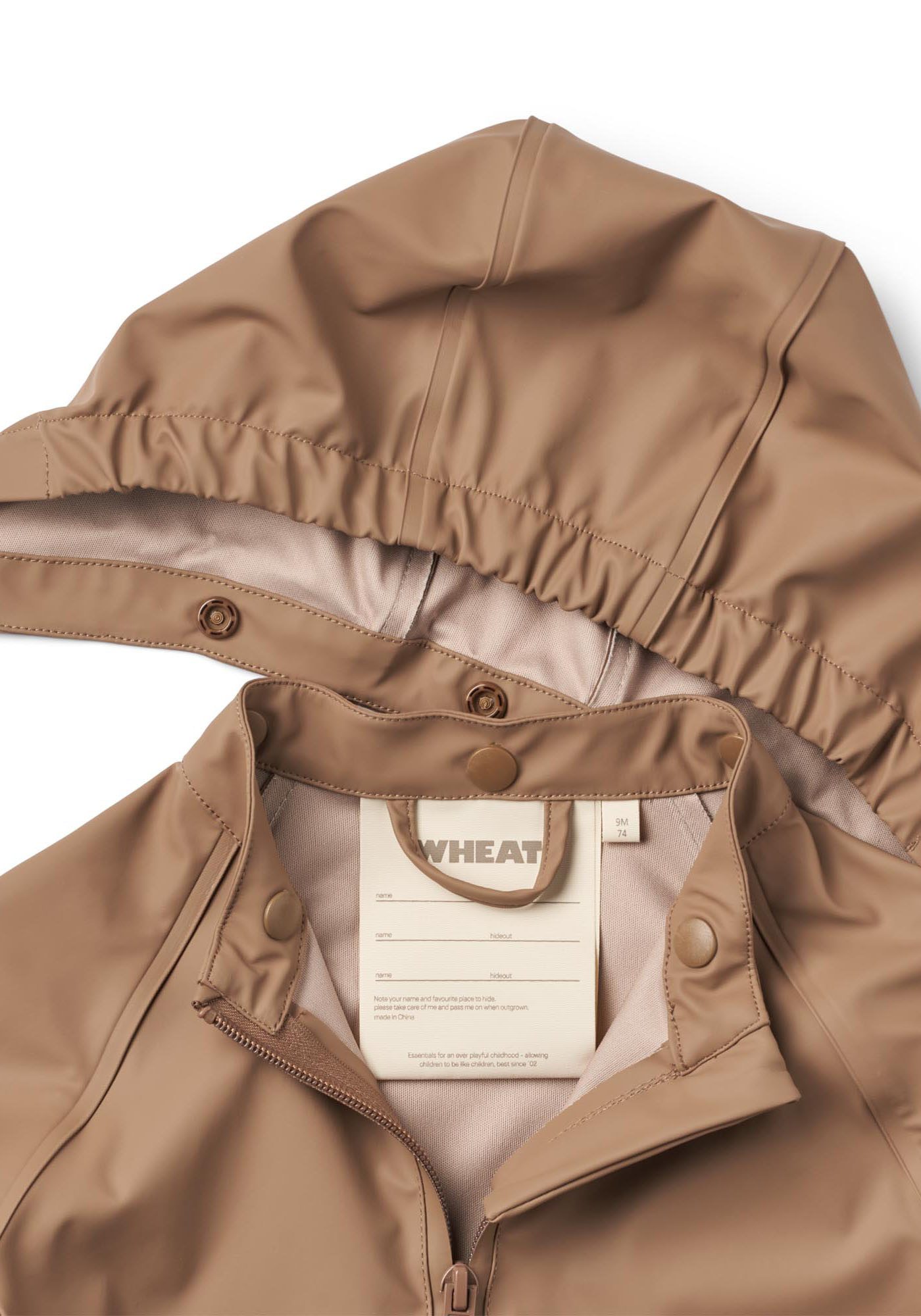WHEAT Regenjacke Chardy mit abnehmbarer Kapuze und teilweise verschweißten Nähten