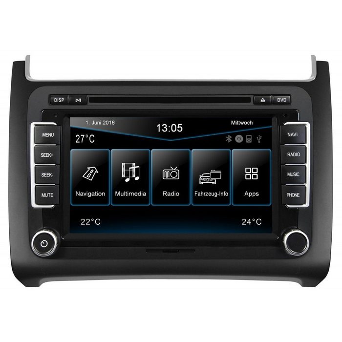 ESX ESX VW Polo 6C (ab 04/2014) 2-DIN Autoradio Navi VN720-VO-P6C-GREY Stereoanlage
