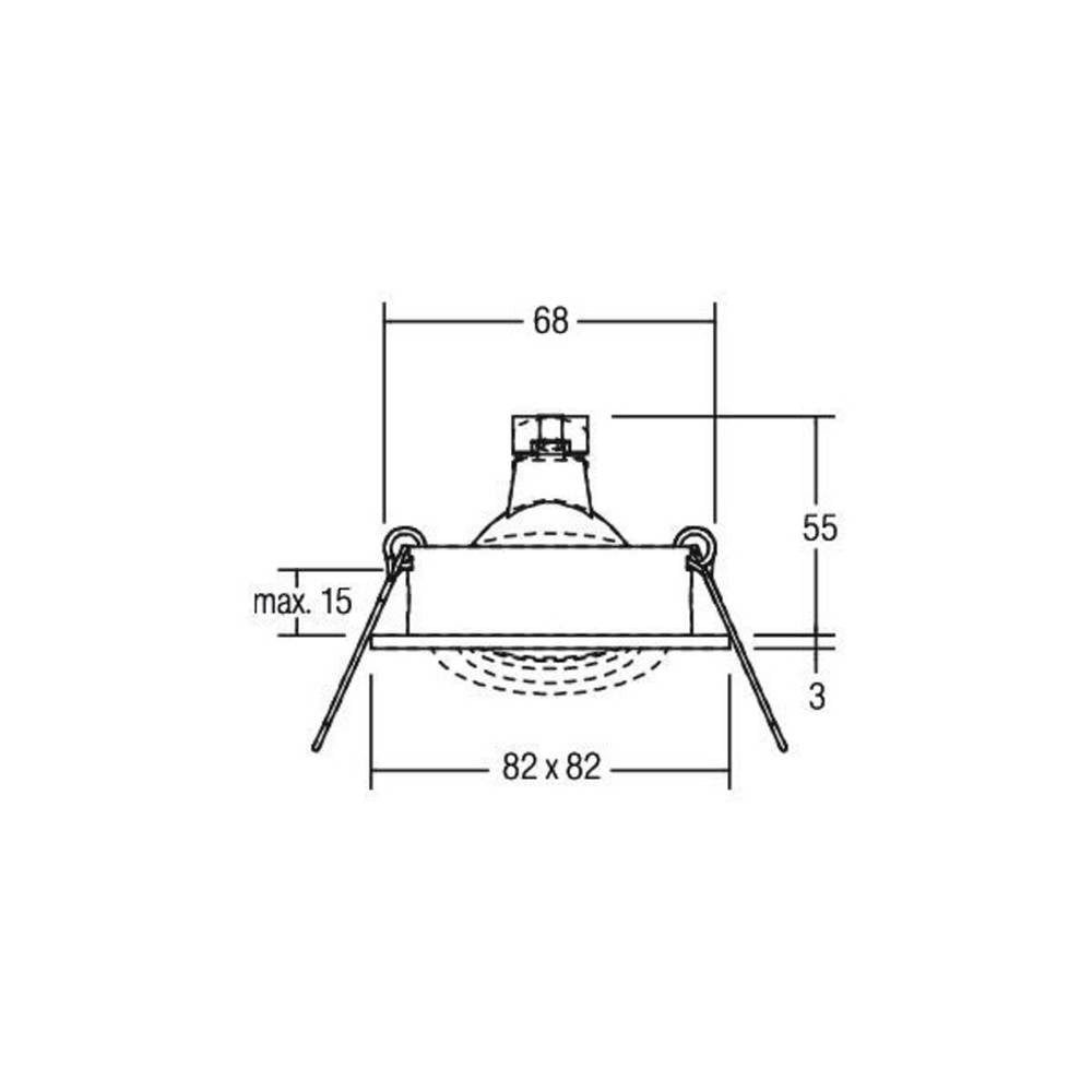 Brumberg LED Einbauleuchte Leuchten Einbaustrahler 50W alu-mt 0000 6525, Schwenkbar