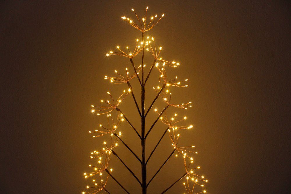LED Außen Weihnachtsbeleuchtung An-Aus, LED Arnusa warmweiß Stehlampe 150cm Feuerwerk Leuchtbaum Weihnachtsbaum, Kupfer integriert, und fest warmweiß, Dekoleuchte Innen elegance Baum