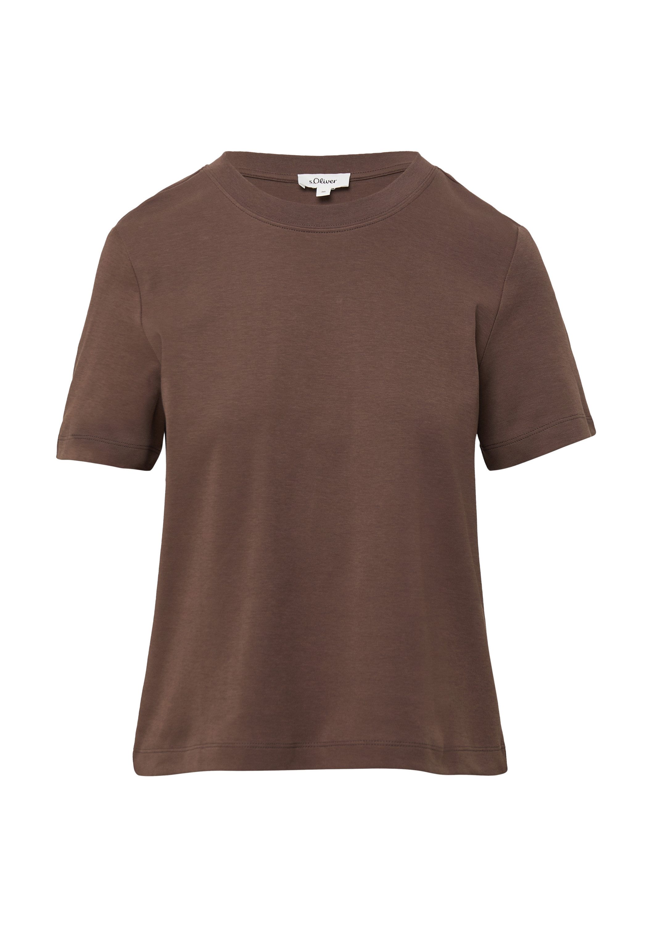 s.Oliver Kurzarmshirt T-Shirt Verkürztes T-Shirt aus günstig online kaufen
