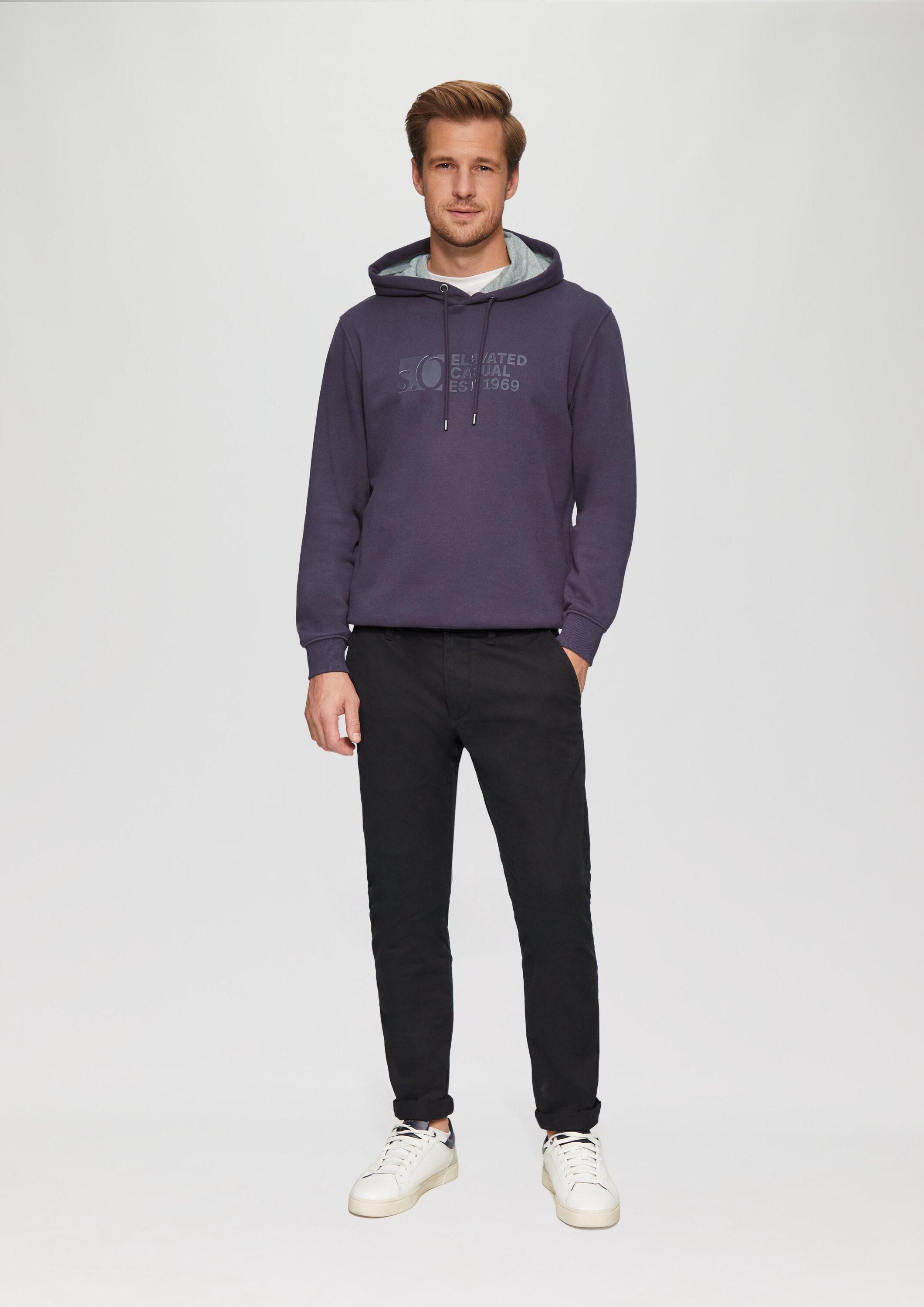 s.Oliver Sweatshirt Sweatshirt Hoodie mit Logo-Print