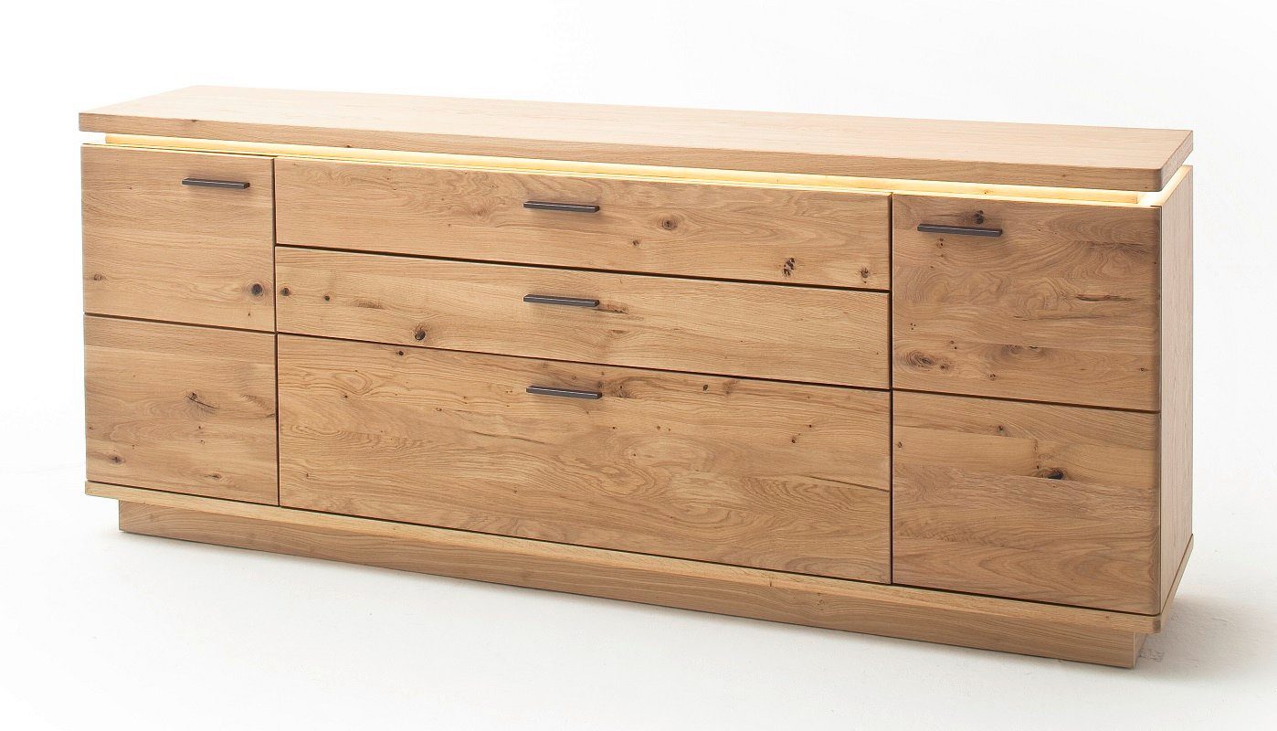 MCA furniture Sideboard Sideboard Barcelona groß, Balkeneiche Bianco / Eiche Bianco, inkl.