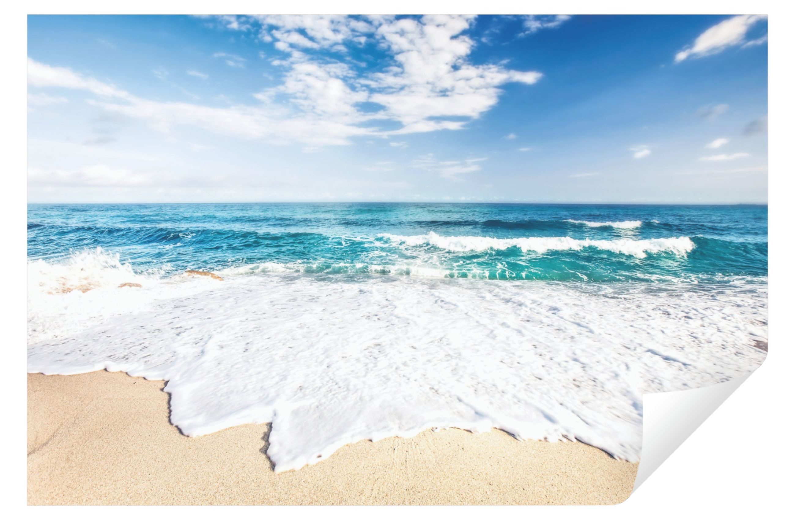 Wallarena Fototapete Strand Meer Natur Landschaft Vlies Tapete für Wohnzimmer Schlafzimmer, Glatt, Strand, Tapete inklusive Kleister Vliestapete Motivtapete