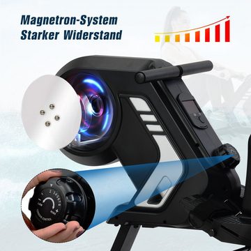 Merax Rudergerät »Palaemon«, Rudermaschine klappbar mit 8-stufigen Magnetwiderstand, LCD-Display, belastbar bis 150 kg