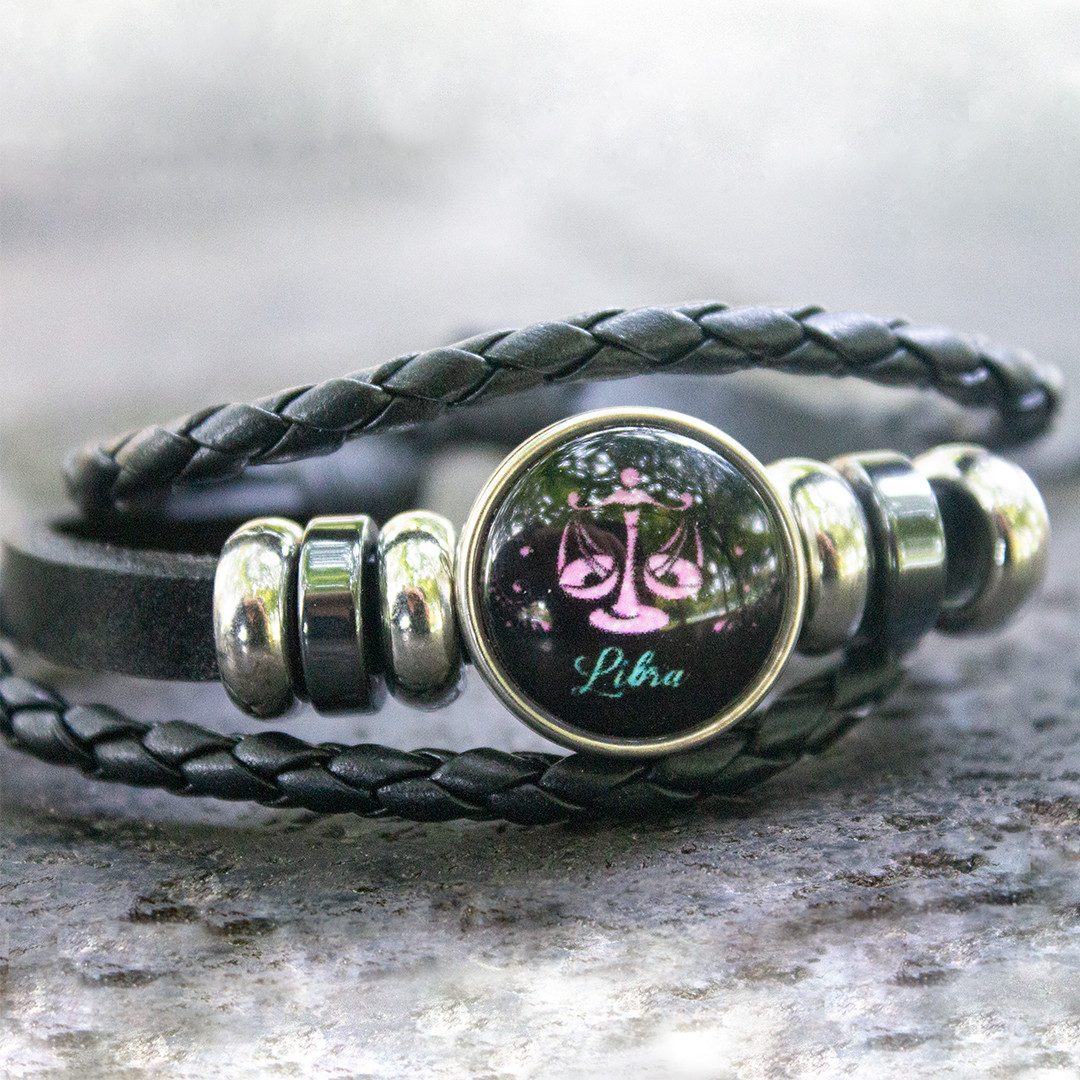 Stelby Armband mit Gravur Armband Sternzeichen Waage mit 3D Gravur im Glas günstig online kaufen