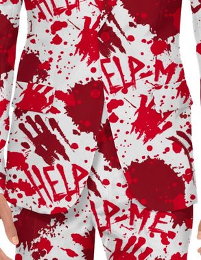 CHAKS Kostüm Halloween Designer Anzug 'Blutflecken' 3-tlg. - He