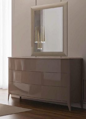 JVmoebel Kommode Beige Kommode Luxus Regal Holz Anrichte Schlafzimmer Modern Designer (1 St., Kommode), Made in Italy