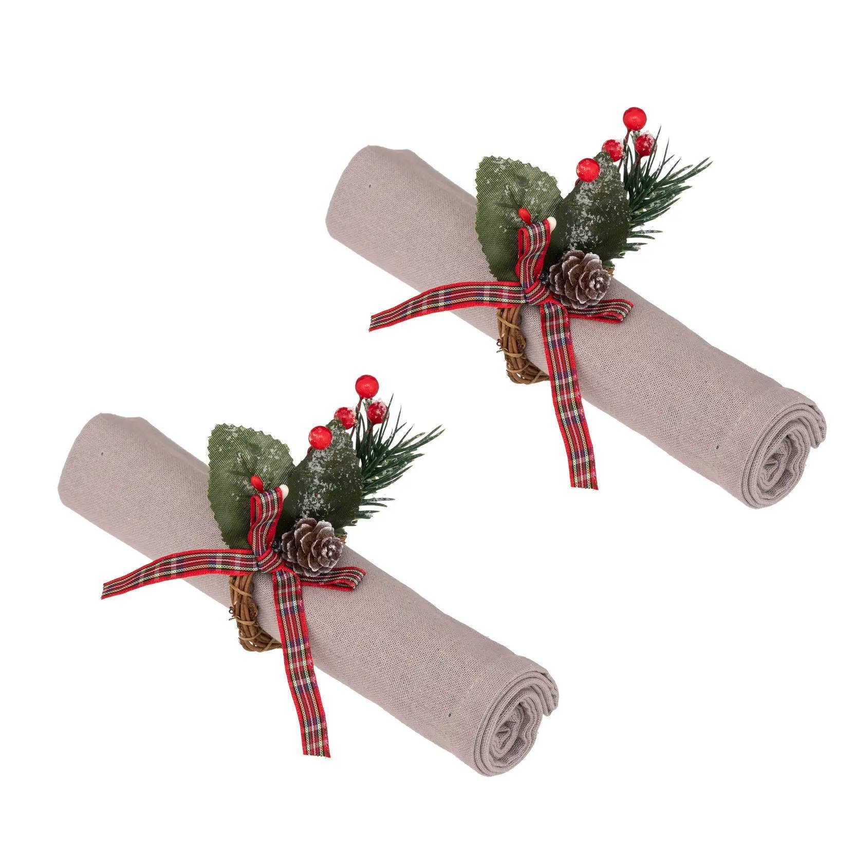 Atmosphera Créateur d'intérieur Serviettenring, Kunststoff, (2er-Set)