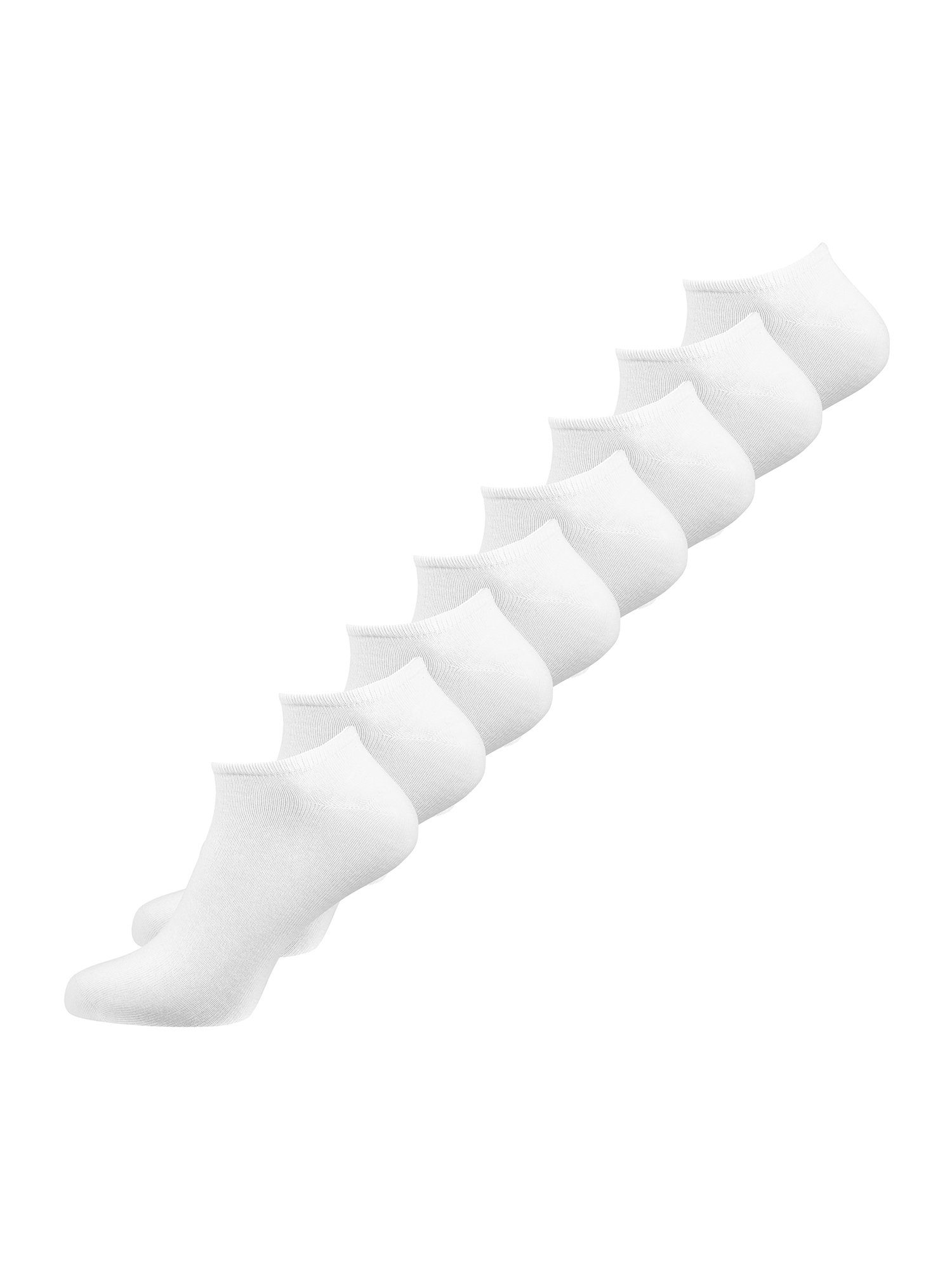 Baumwolle Sneakersocken weiß Nur (8-Paar) Der