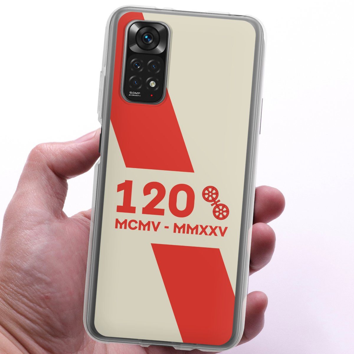 DeinDesign Handyhülle 1. FSV Mainz 05 E.V. 120 Jahre Bundesliga, Xiaomi Redmi Note 11 Silikon Hülle Bumper Case Handy Schutzhülle