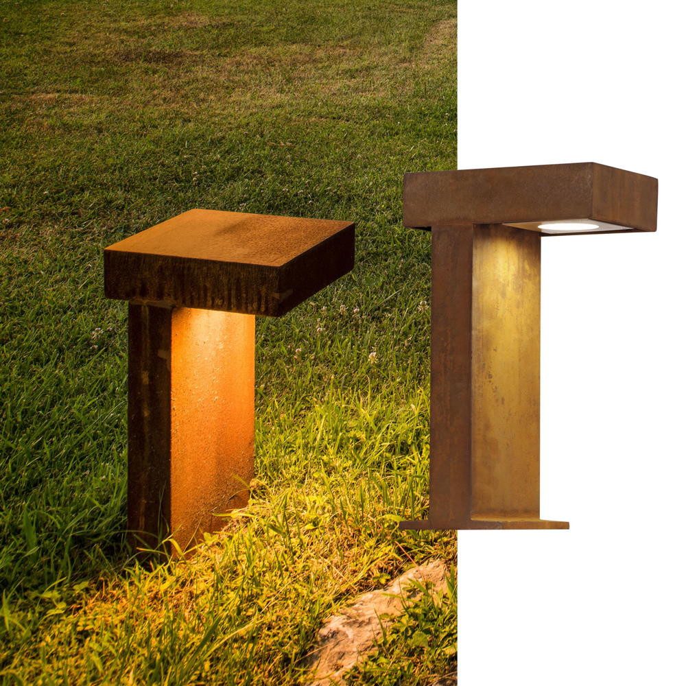 SLV Außen-Stehlampe Sockelleuchte Rusty Pathlight, GX53, IP44
