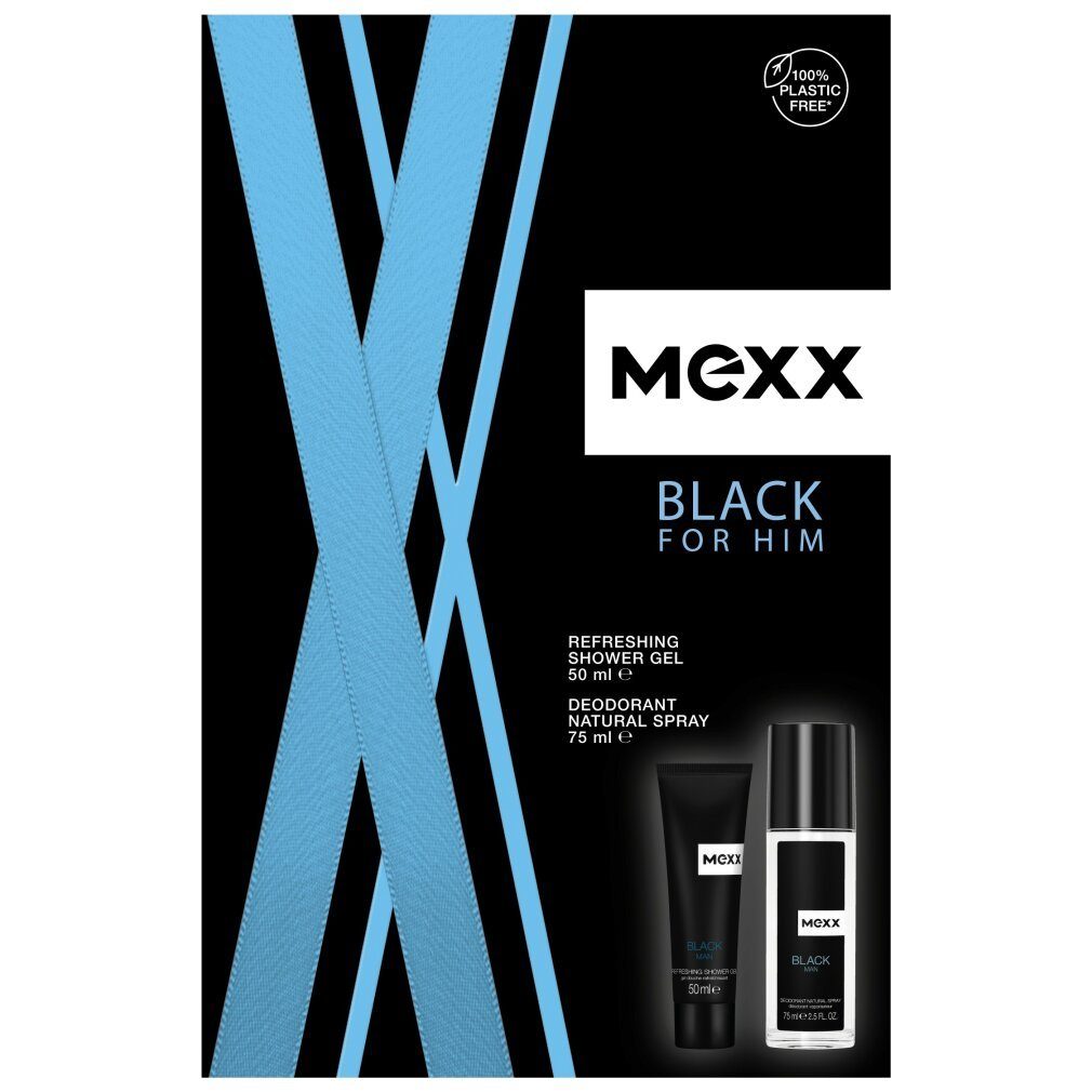 coty Duschgel Mexx Black for Him Geschenkset (Deo-Zerstäuber 75ml + Duschgel 50ml)