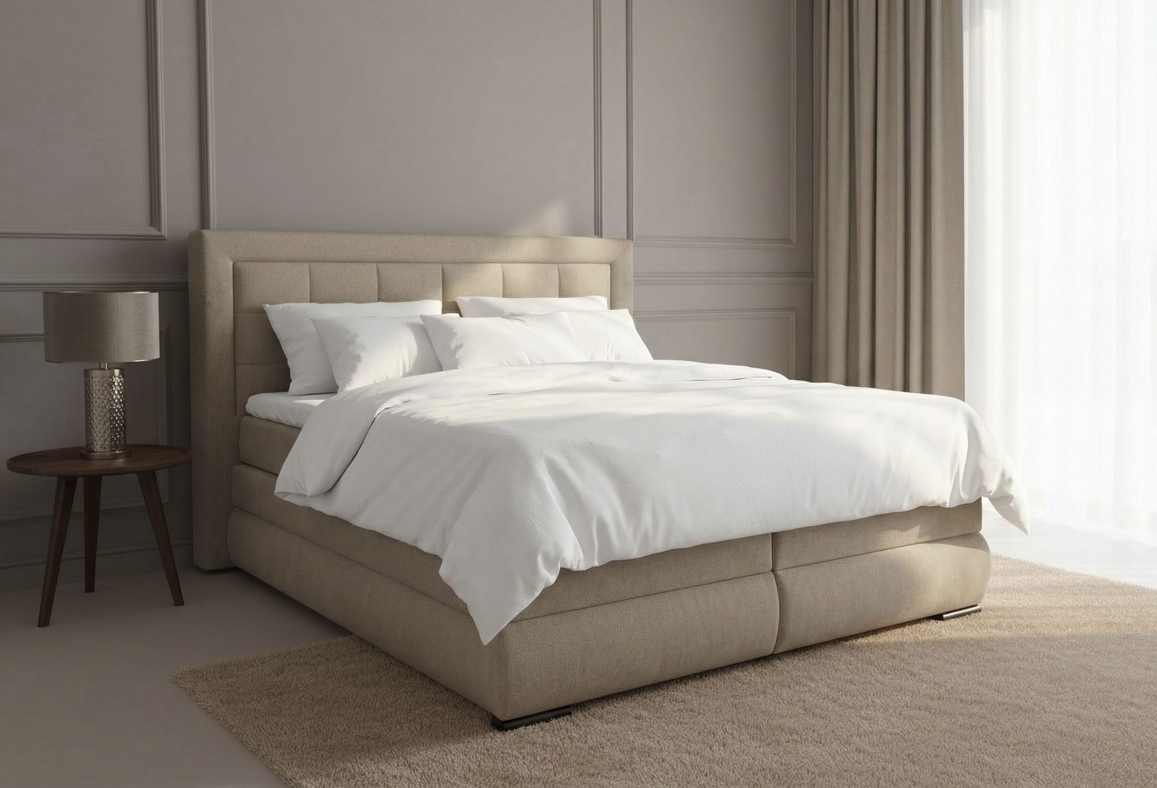 OTTO home Boxspringbett MIVVA inkl. Bettkasten und Topper, Komfortliegehöhe: 67 cm, in H3, H4 oder Hmix H3/H4, wahlweise mit oder ohne LED-Leuchten