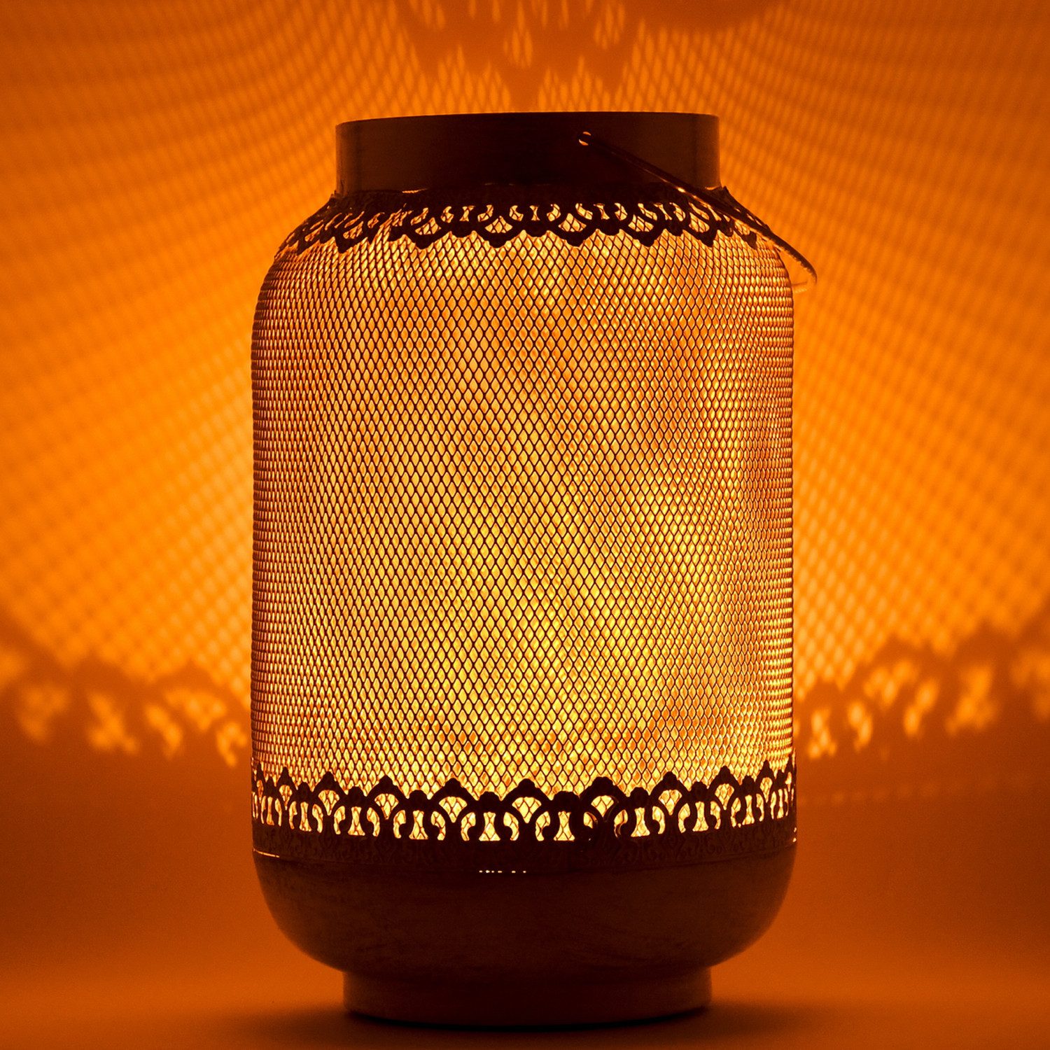 Marrakesch Orient & Mediterran Interior Teelichthalter 2er Set Boho Deko Windlicht Teelichthalter Kerzenhalter Edna 32cm (1 St., 2er Set), Handarbeit