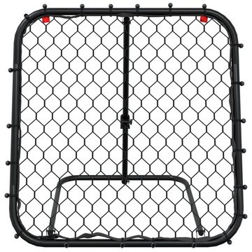 vidaXL Fußballtor Fußball-Rebounder Verstellbar Schwarz 84x73x60-80 cm Stahl