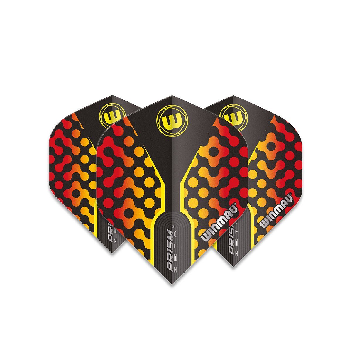 Winmau Prism Alpha Black, Yellow & Blue #6 Standard Extra Thick Flight