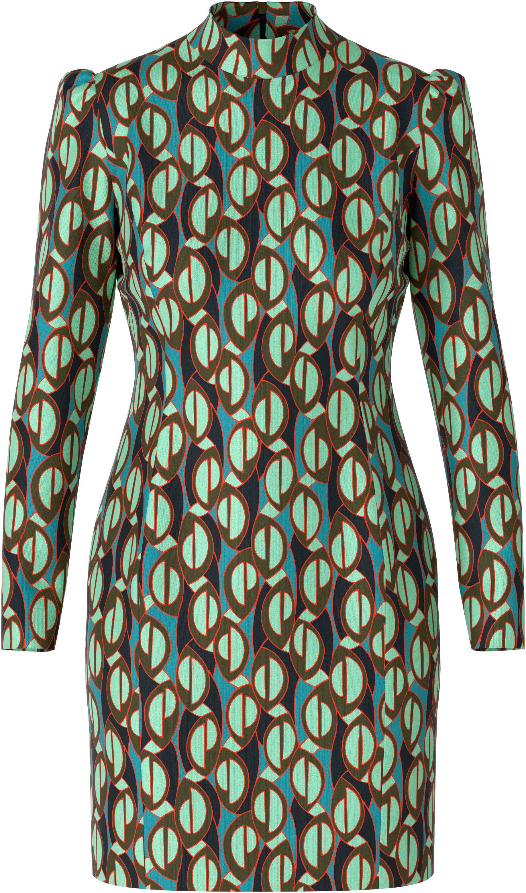 figurnahem "Collection Marc Booster" im Damenmode Minikleid Kleid Graphic Cain Design, Premium farbenfrohen elastisch