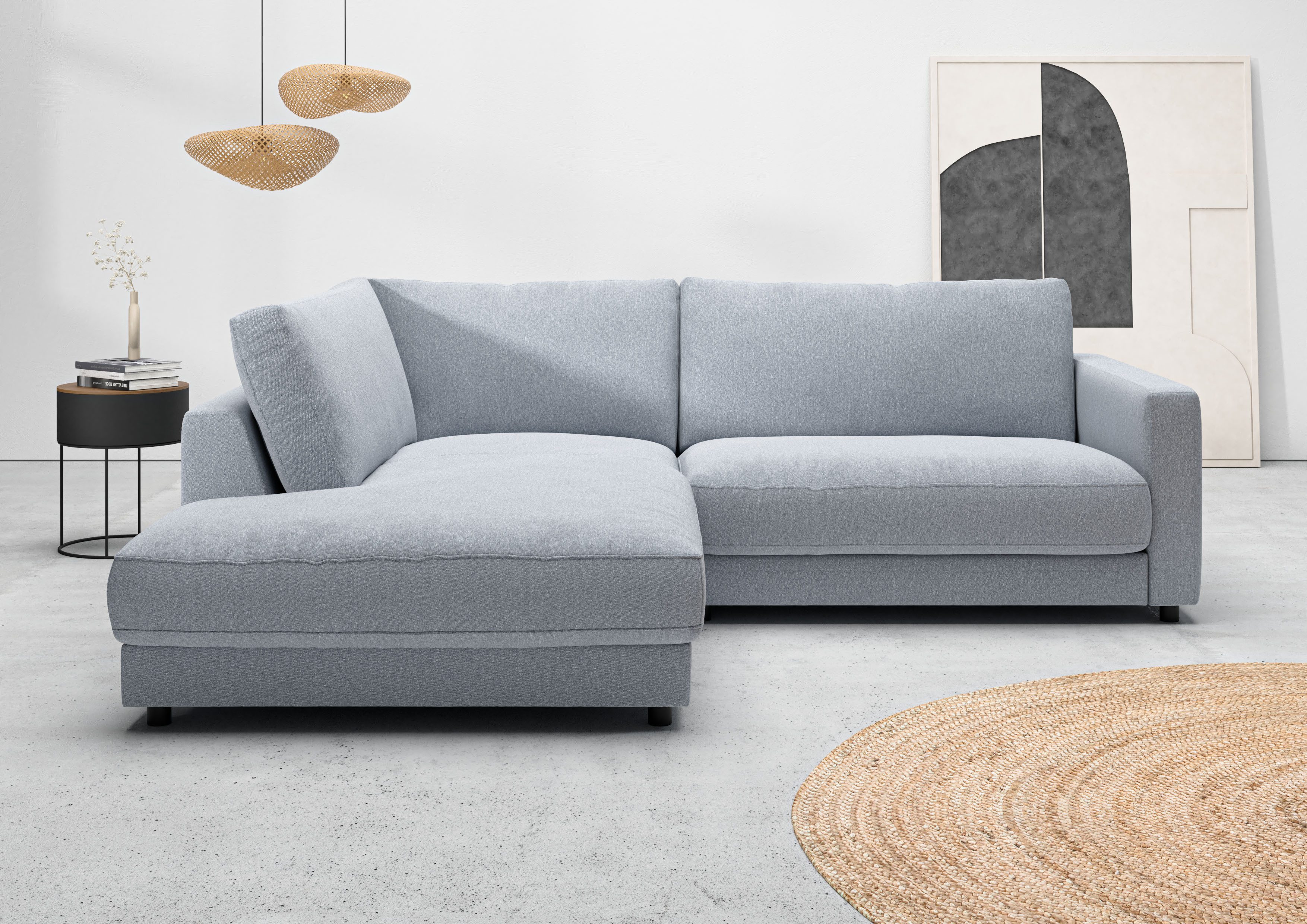 Home affaire Ecksofa Ecksofa Jiro, L-Form, große Sitztiefe, Breite 252 cm, lose Sitz- & Rückenkissen, weicher Polsteraufbau, komfortabel & modern