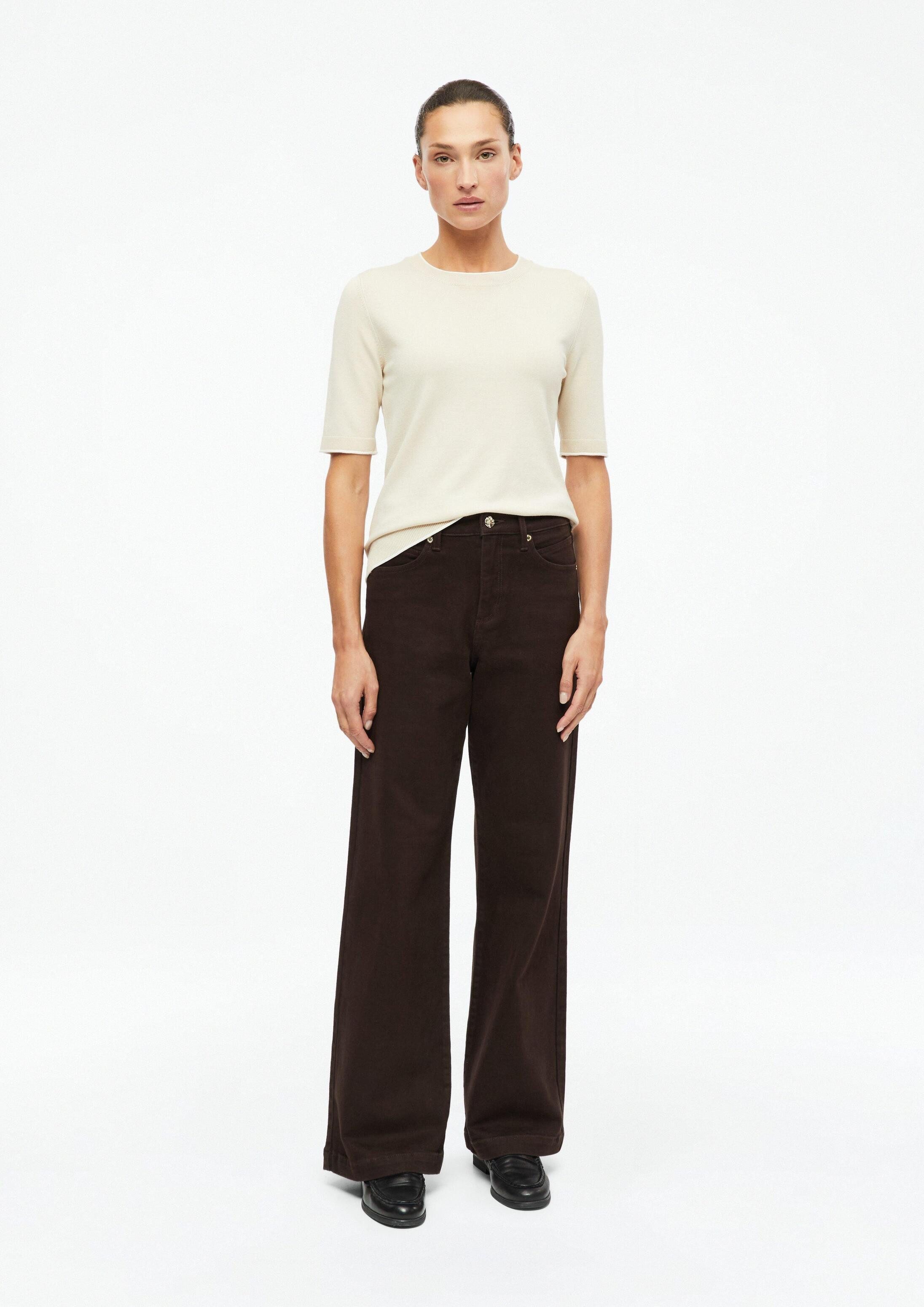 s.Oliver Weite Jeans Jeans-Hose SURI Jeans Suri / Regular Fit / High Rise / Wide Leg / mit Zierknopf