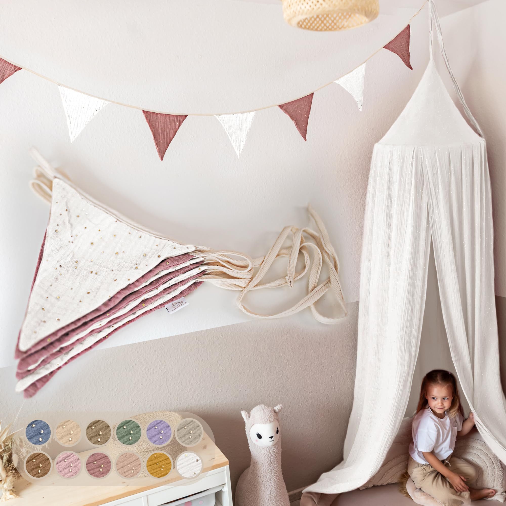 Weiß & Altrosa mit Gold