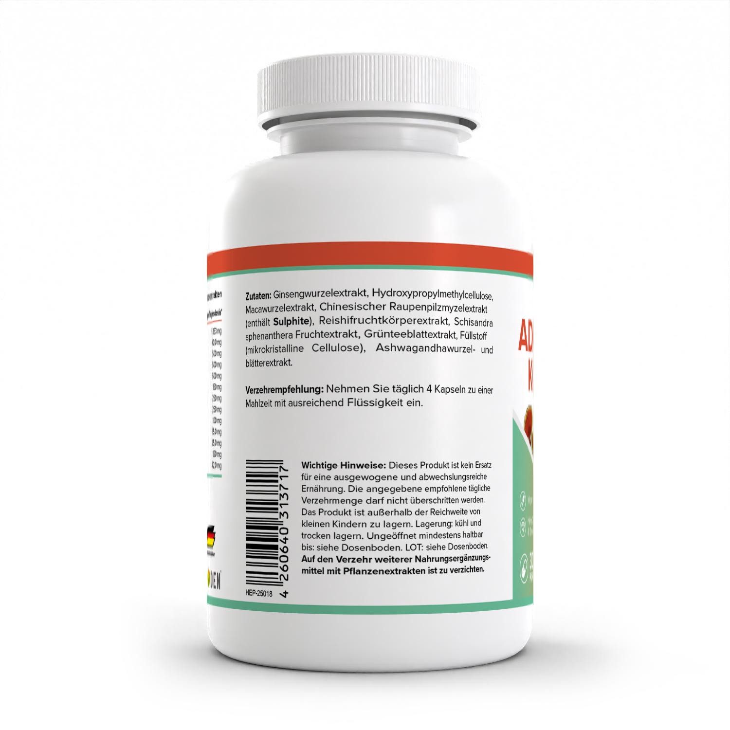 Zec+ Nutrition HEALTH+ ADAPTOGEN KOMPLEX, 120 Kapseln Kapsel