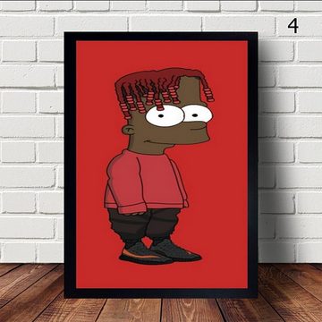 TPFLiving Kunstdruck (OHNE RAHMEN) Poster - Leinwand - Wandbild, The Simpsons - Disney Cartoon - Verschiedenen Charaktere - (Leinwand Wohnzimmer, Leinwand Bilder, Kunstdruck), Leinwand bunt - Größe 20x25cm