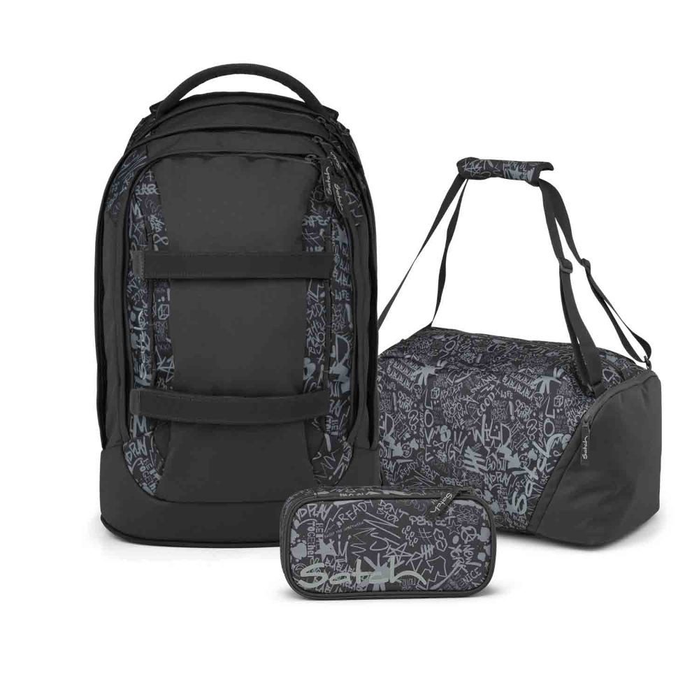 Satch Schulrucksack Pack (3tlg, inkl. Schlamperbox und Sporttasche)